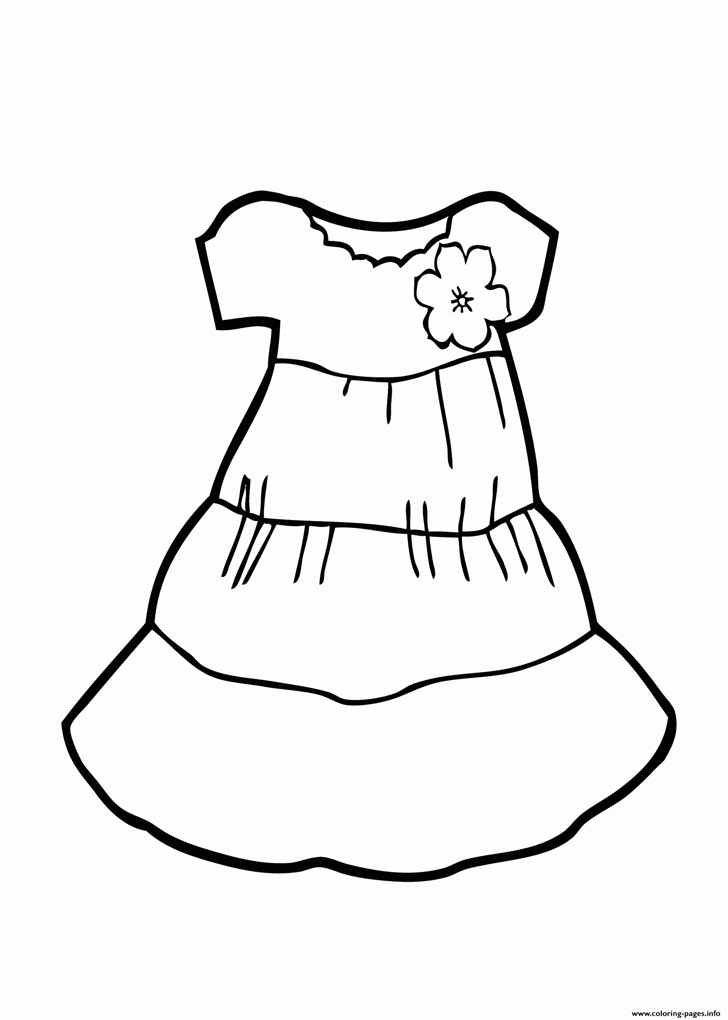 Printable Coloring Pages Of Dreses