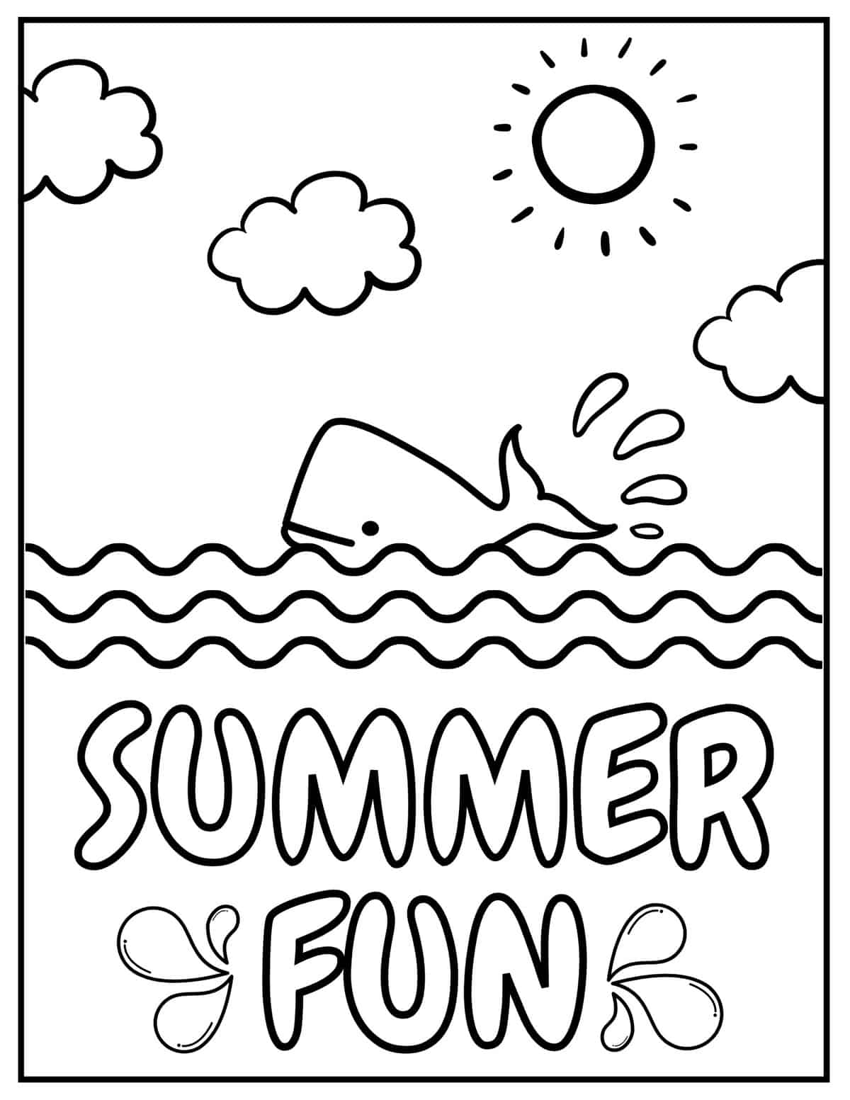 Summer Season Coloring Pages Coloring Home