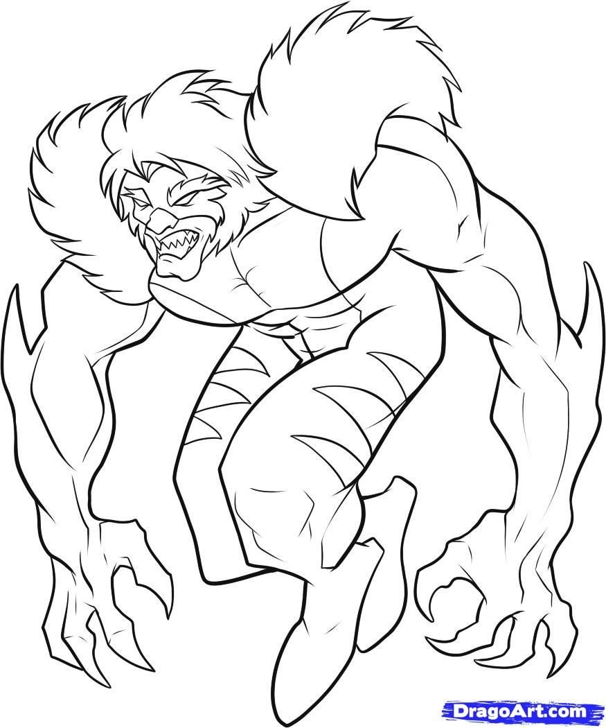 Super Villain Coloring Pages Printable