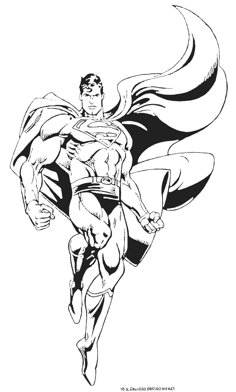 Superman Coloring Page To Print Superman Coloring Pages For Kids