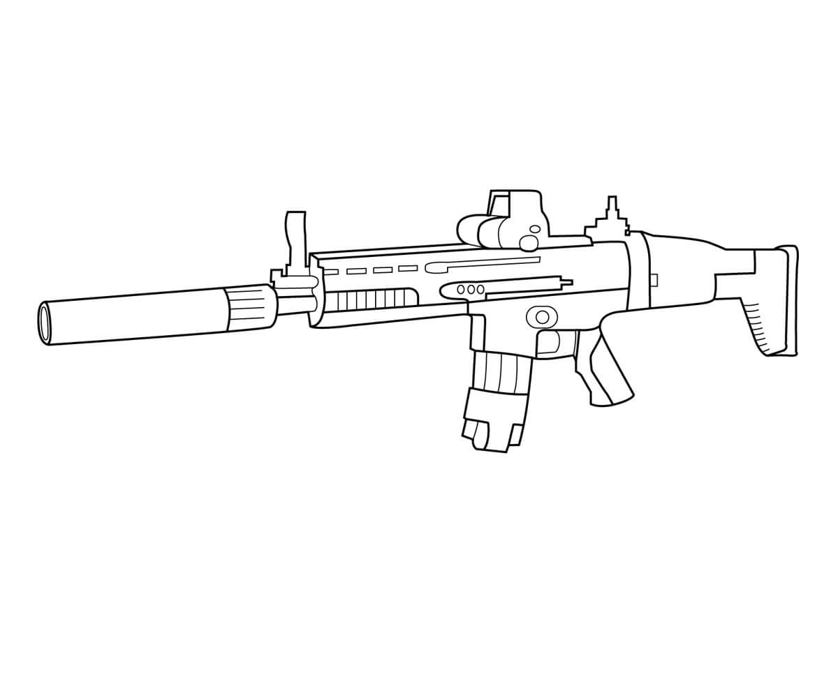Taktisches Sturmgewehr Fortnite Zum Ausmalen Kostenlos Malvorlagen Und Ausmalbilder Zum Ausdrucken
