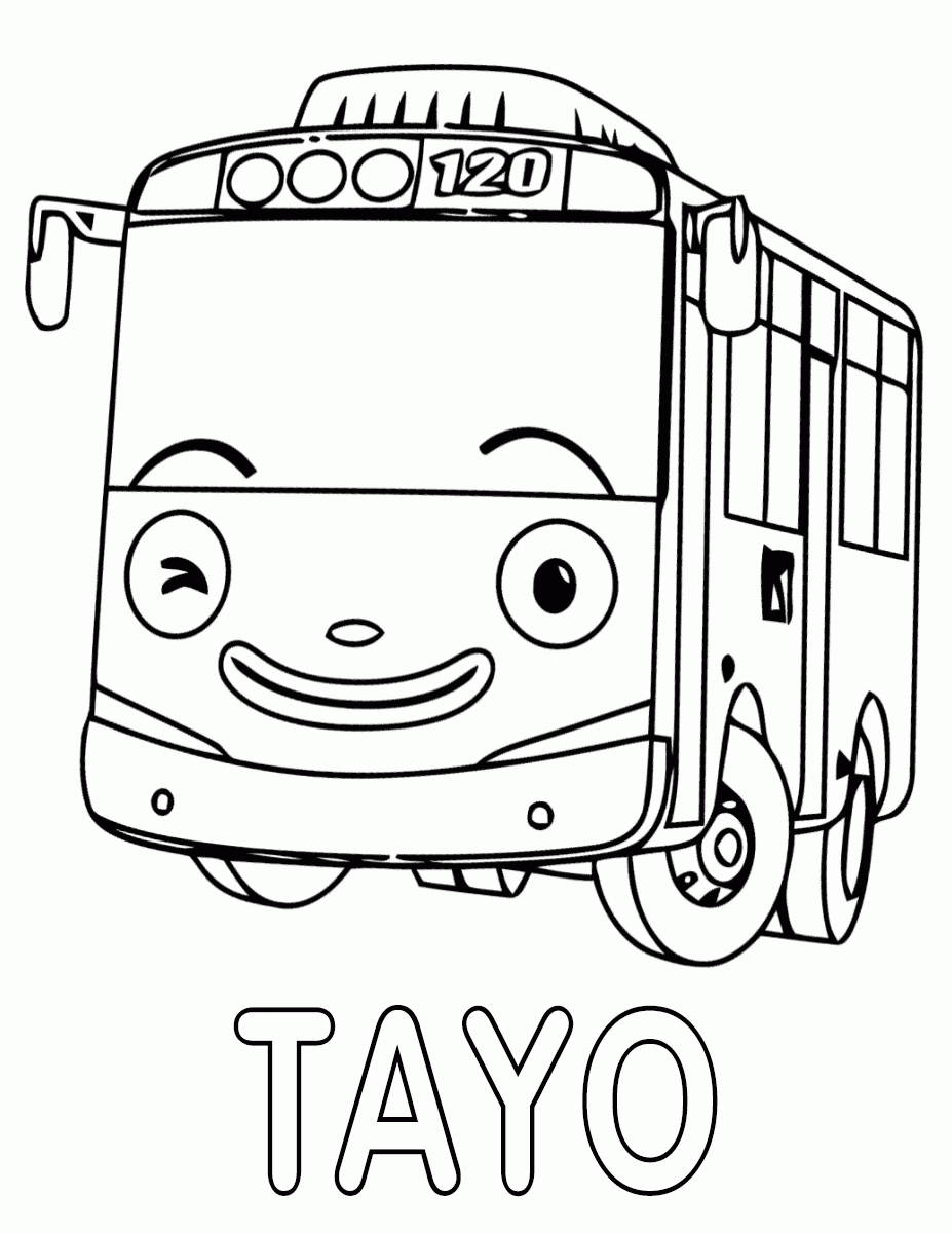 Tayo Coloring Page Printable