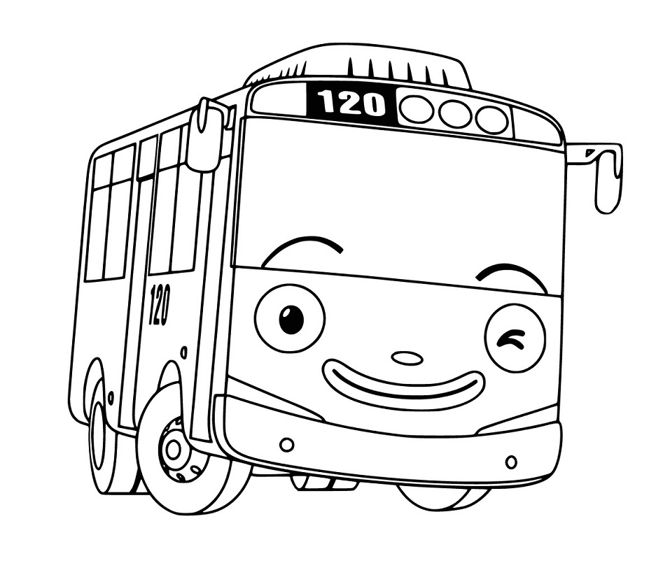 Tayo The Little Bus Coloring Page Free Printable Coloring Pages For Kids