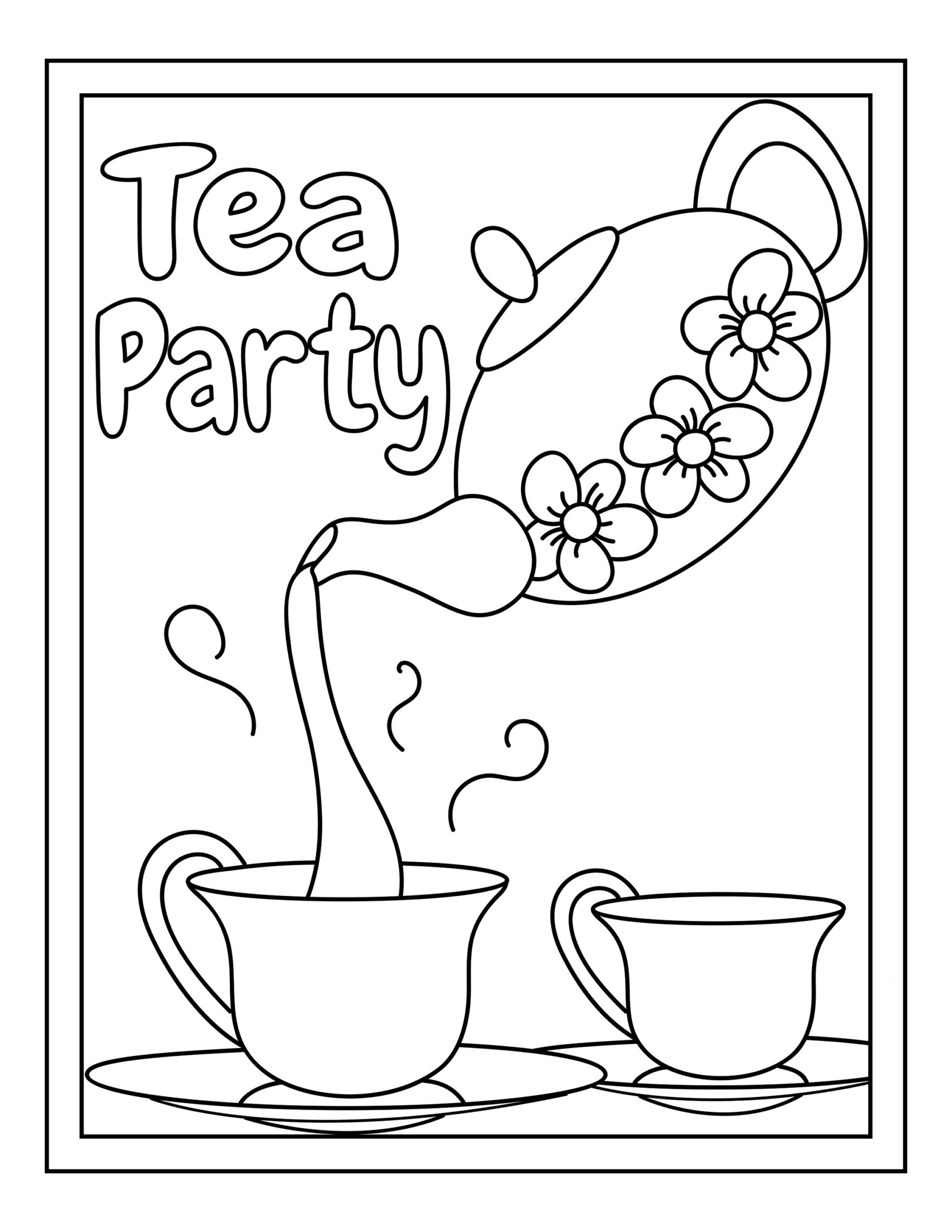 Coloring Pages Tea Party