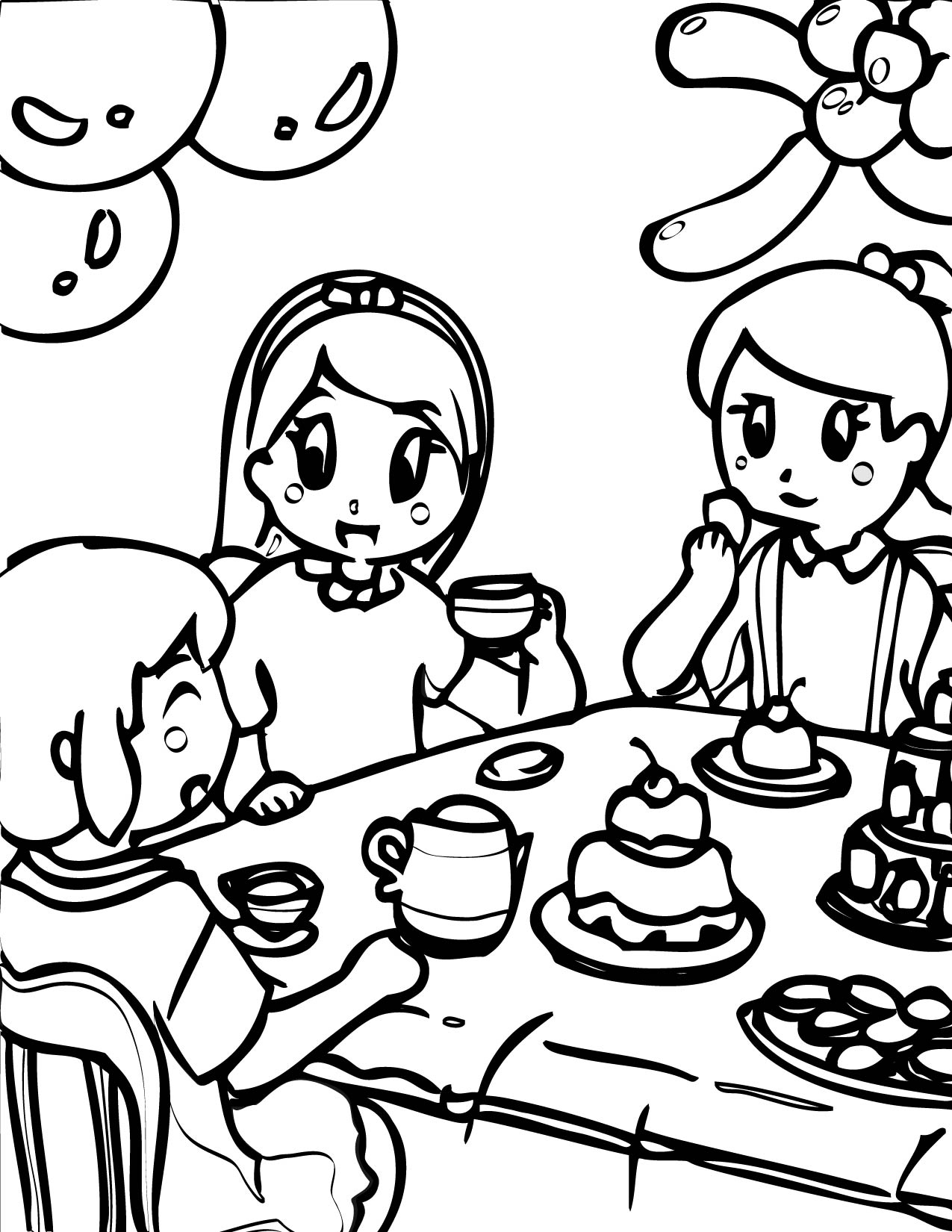 Tea Party Coloring Pages To Download And Print For Free