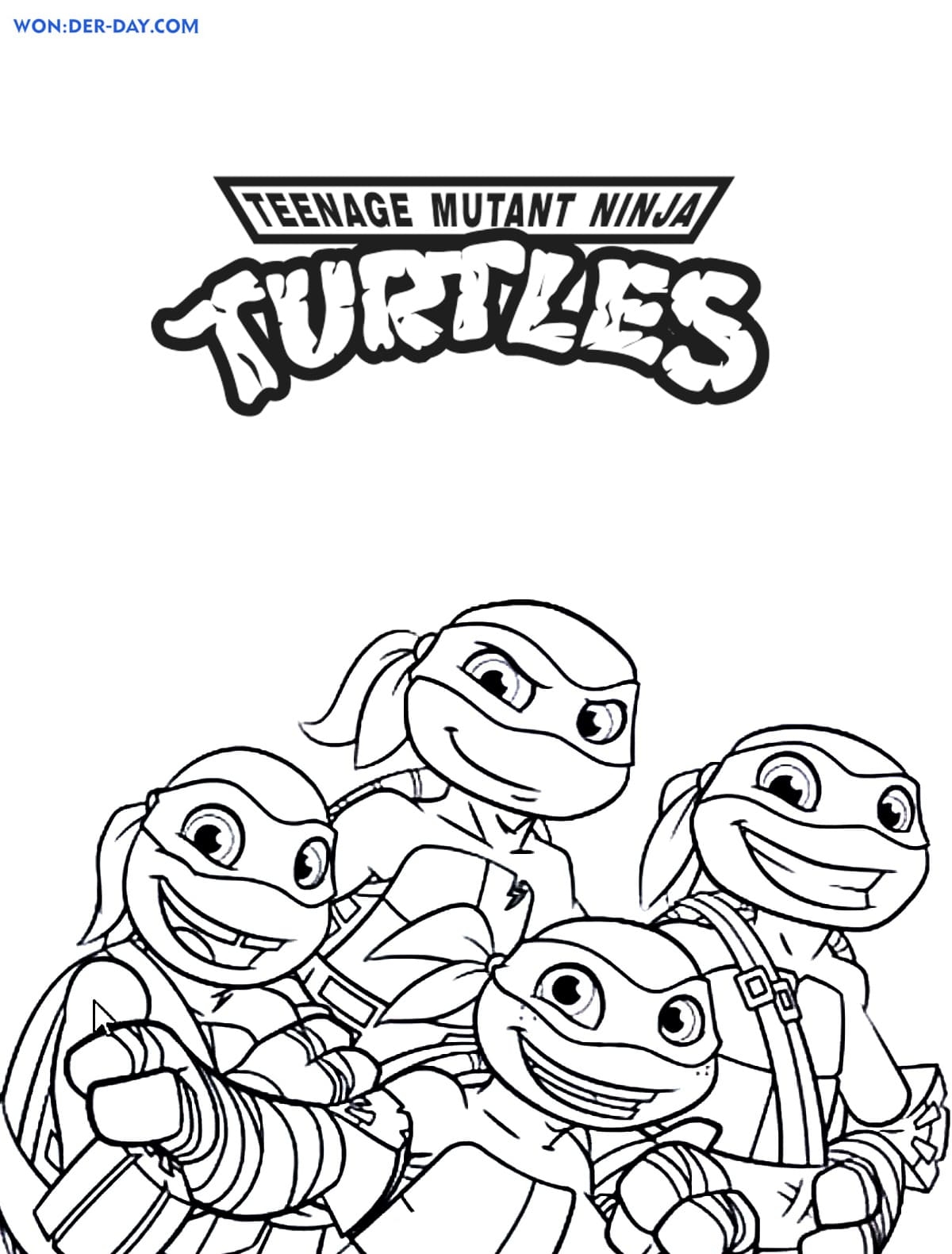 Teenage Mutant Ninja Turtles Coloring Pages Wonder Day