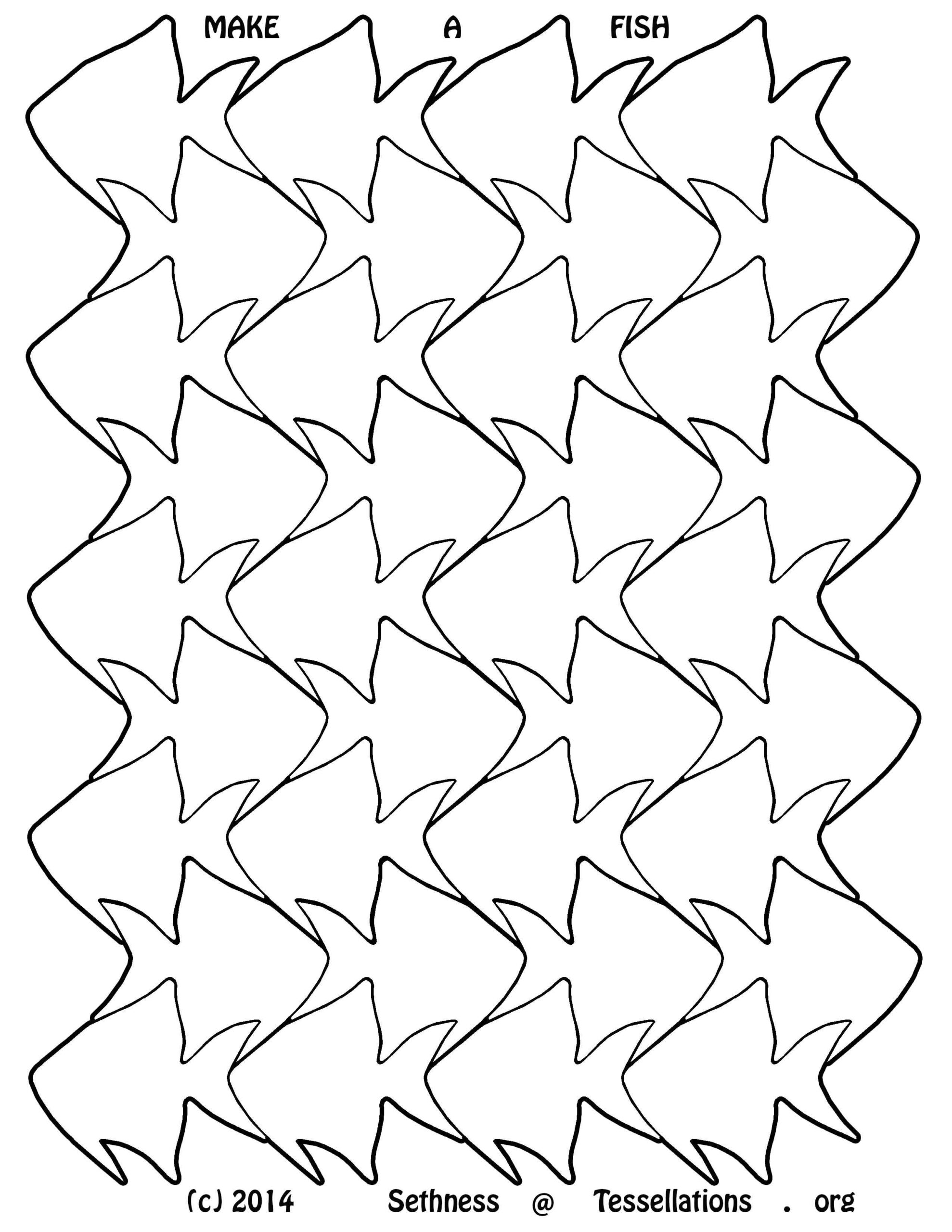 Tessellation Coloring Pages Free Printable
