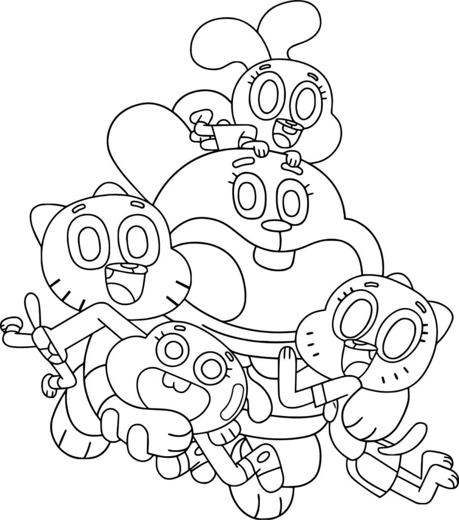 The Amazing World Of Gumball Coloring Pages WONDER DAY Coloring Pages For Children And Adults