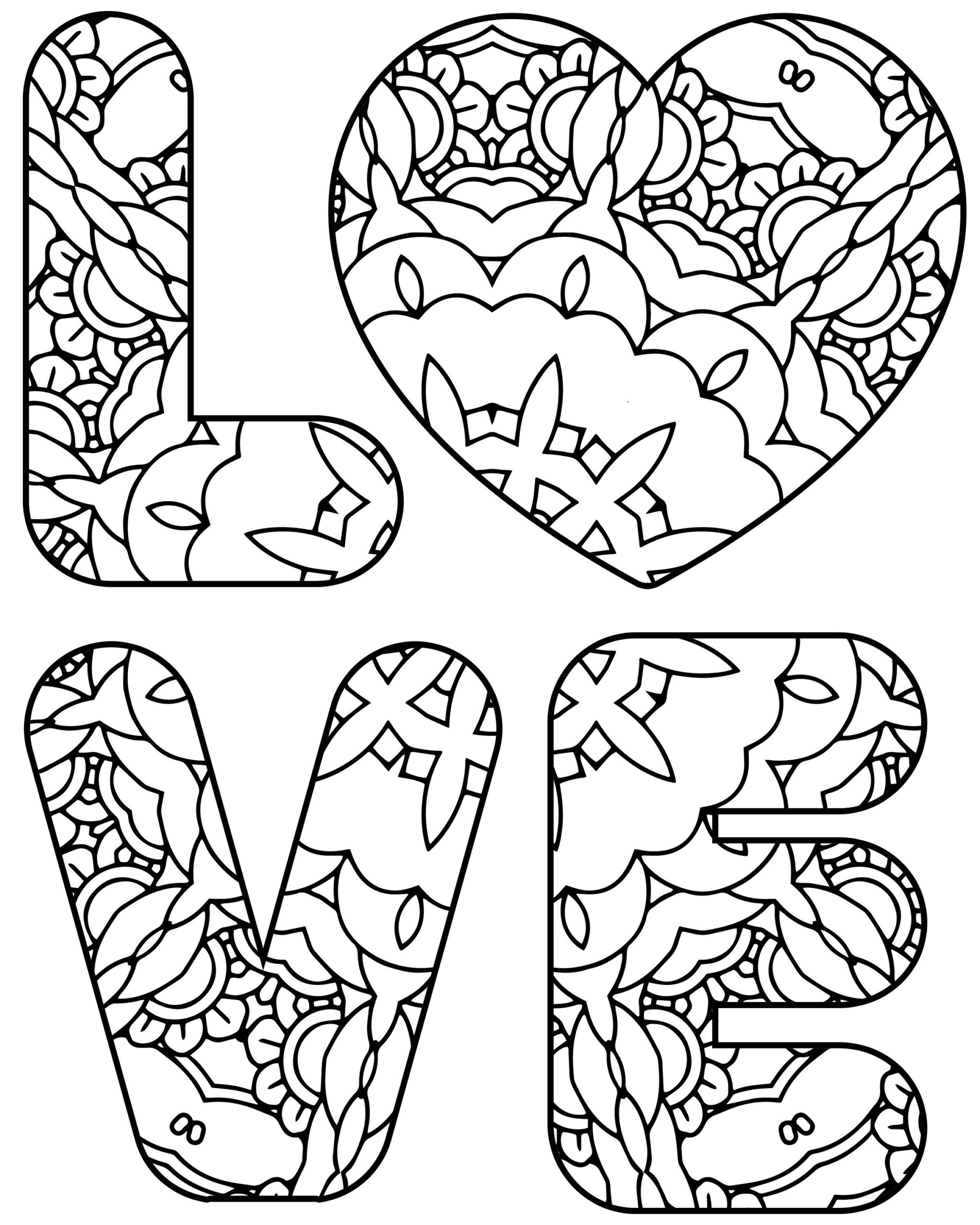 The Word Love Coloring Pages At GetColorings Free Printable Colorings Pages To Print And Color