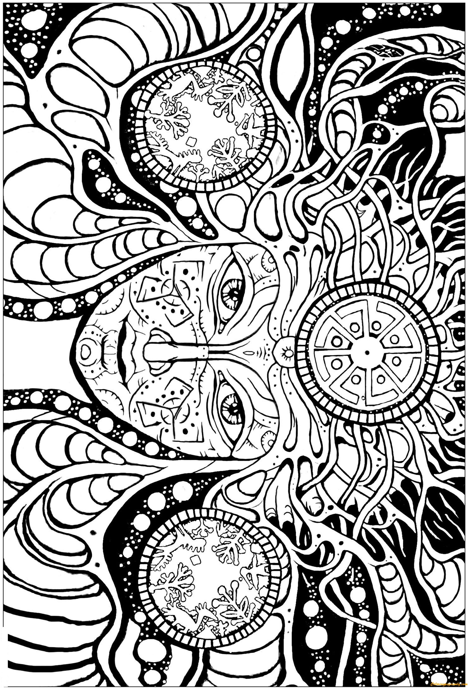 Trippy Coloring Pages Printable