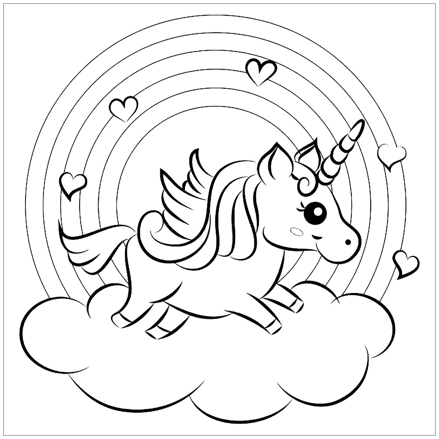 Unicorn Coloring Page For Kids Unicorn Coloring Pages For Kids Page Vrbo V Color Svg