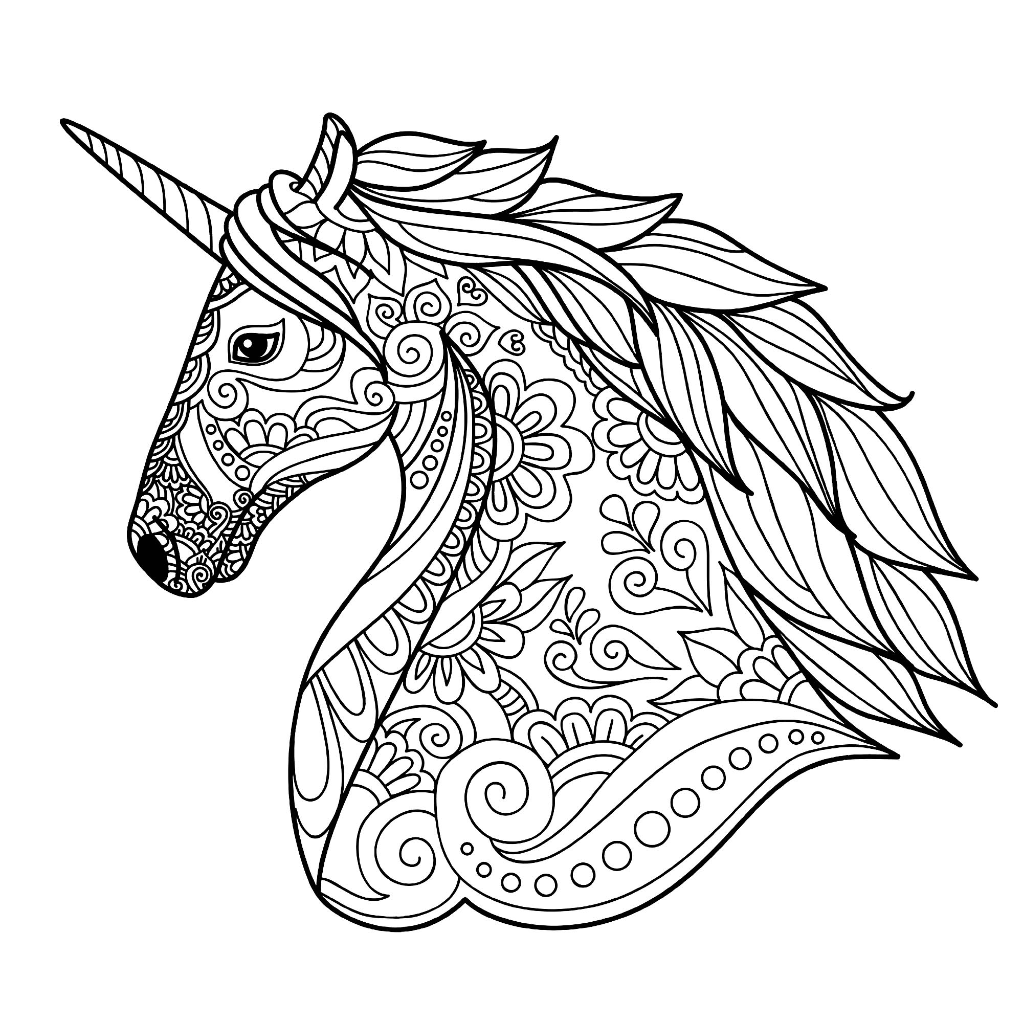 Unicorn Coloring Page To Print Unicorn Coloring Pages For Kids