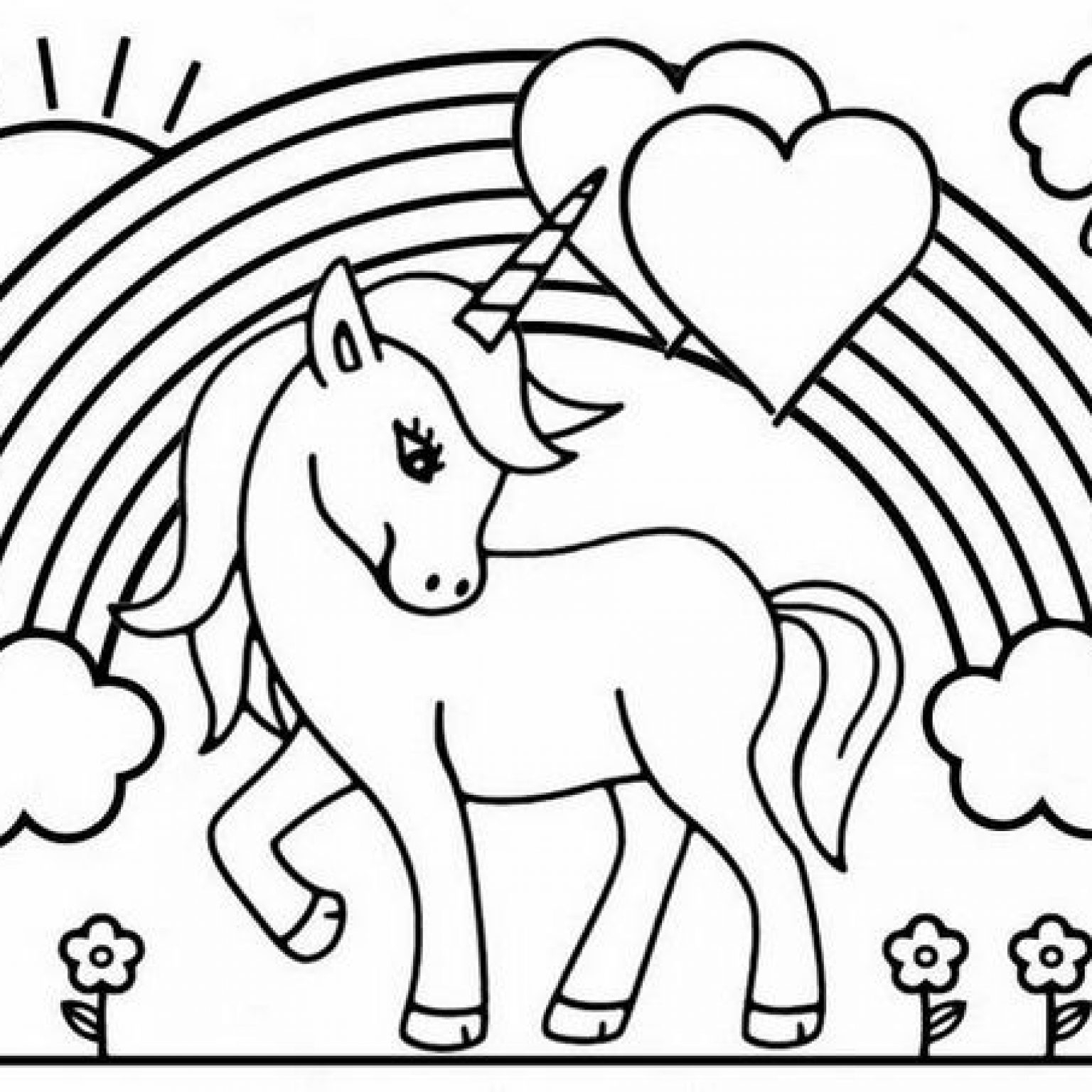Unicorn Coloring Pages Mini