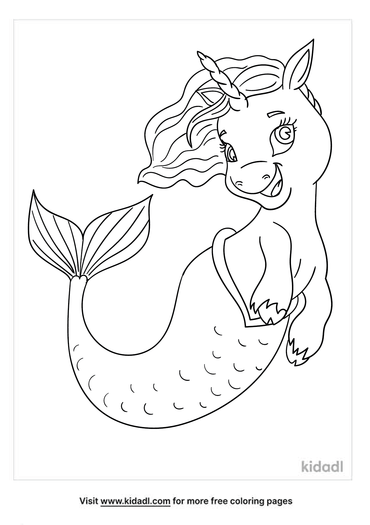 Unicorn Mermaid Coloring Pages Printable