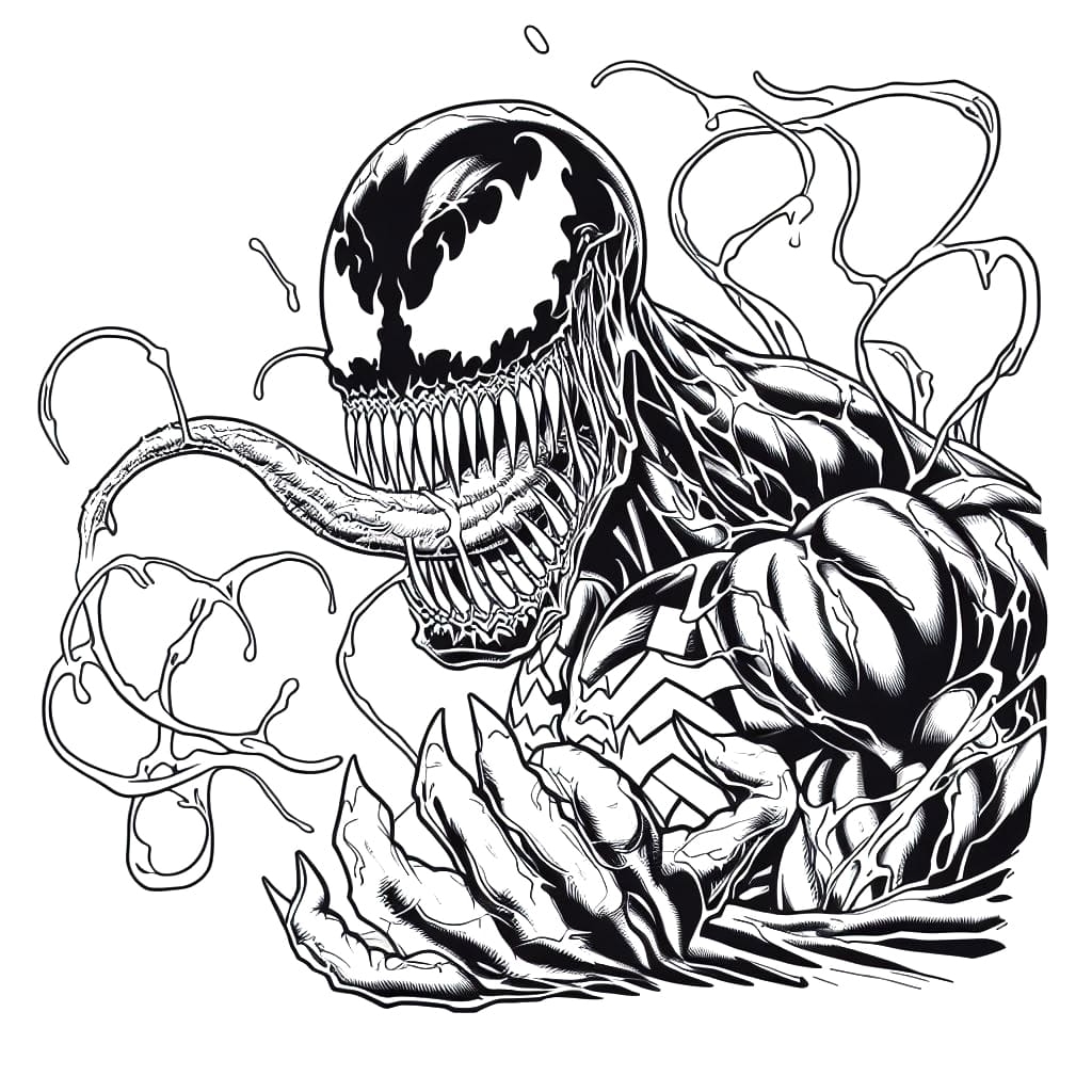 Venom And Carnage Coloring Pages