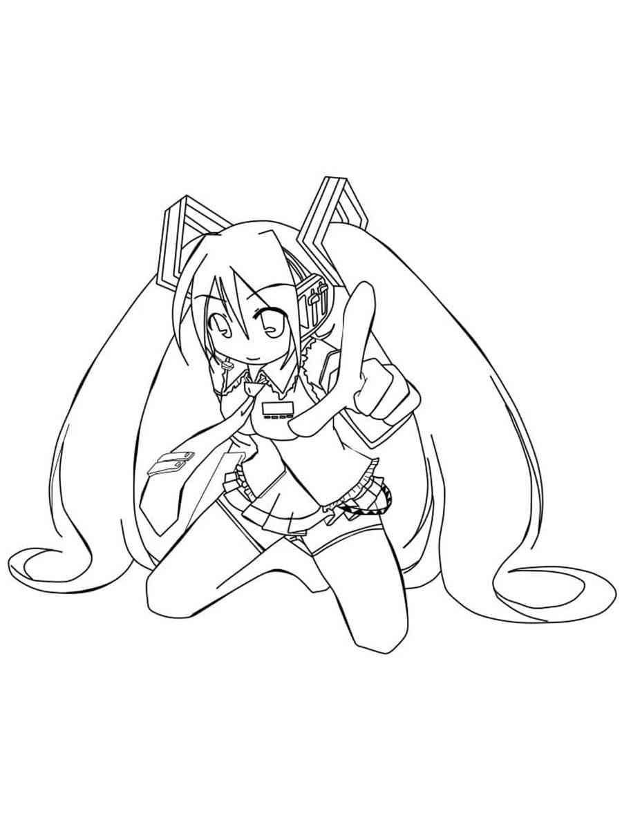 Vocaloid Coloring Page Coloring Home