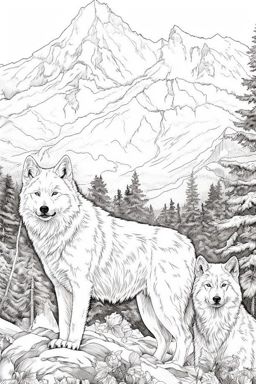 Wolf Guy Fantasy Coloring Page