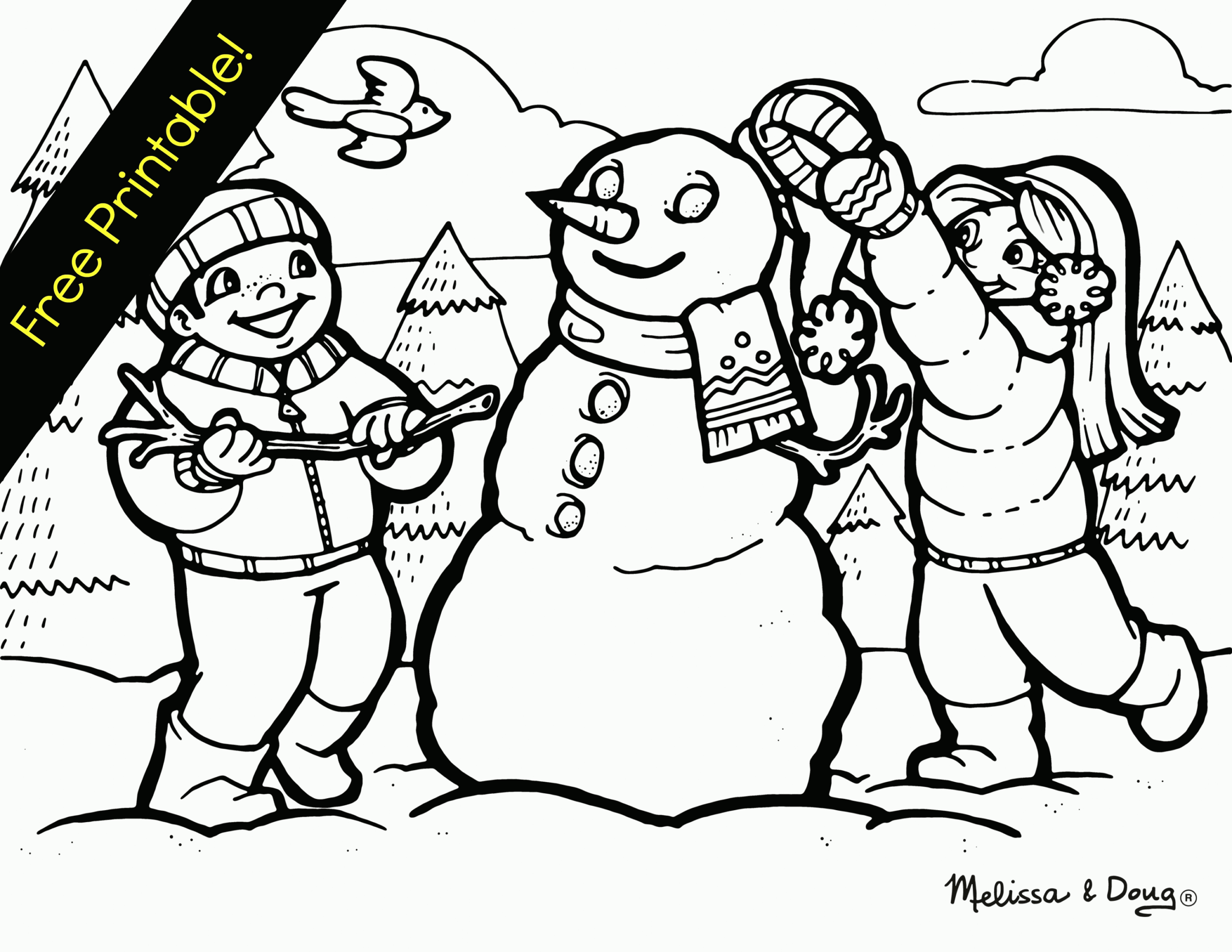Winter Coloring Page Printable