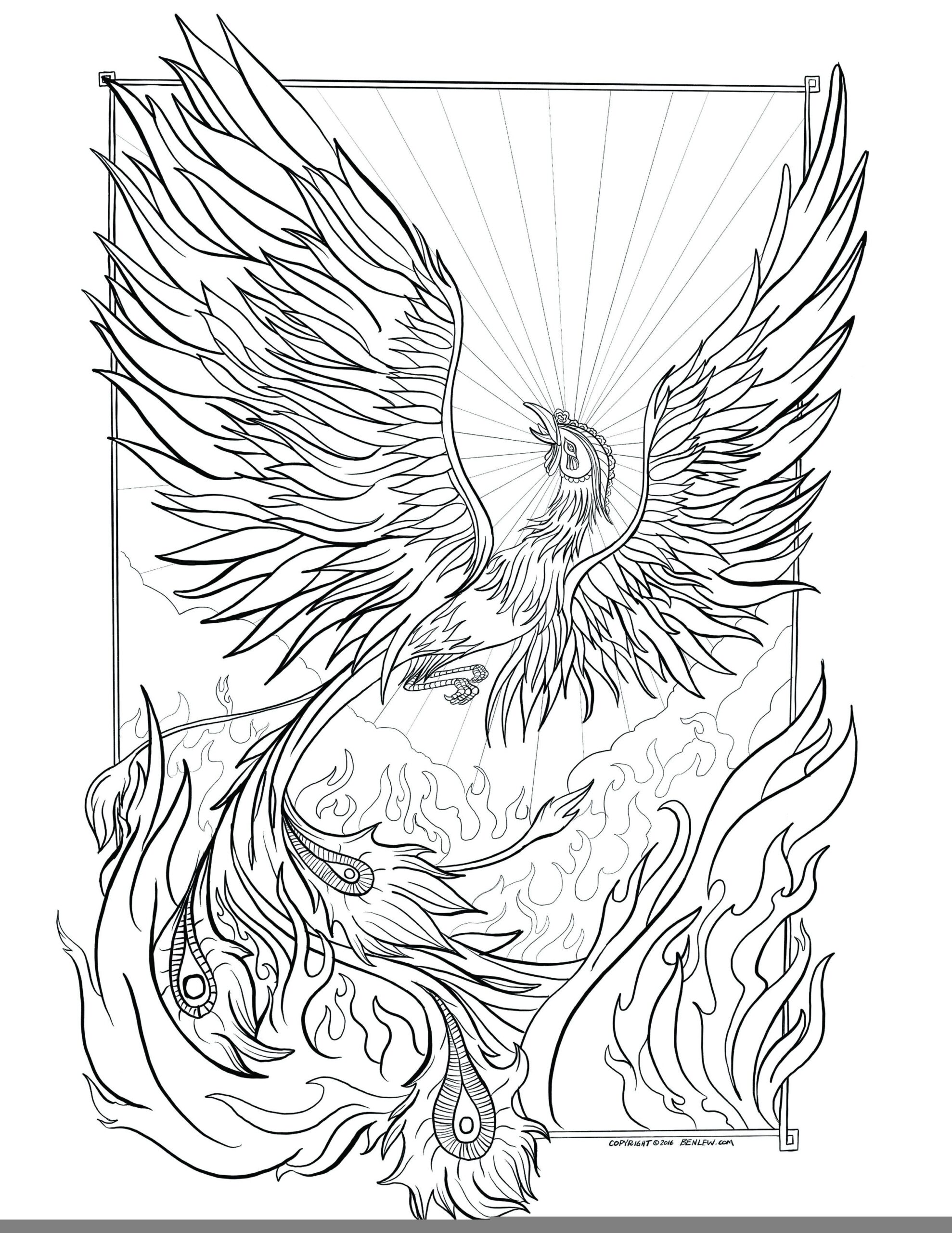 Wonderful Picture Of Phoenix Coloring Page Entitlementtrap