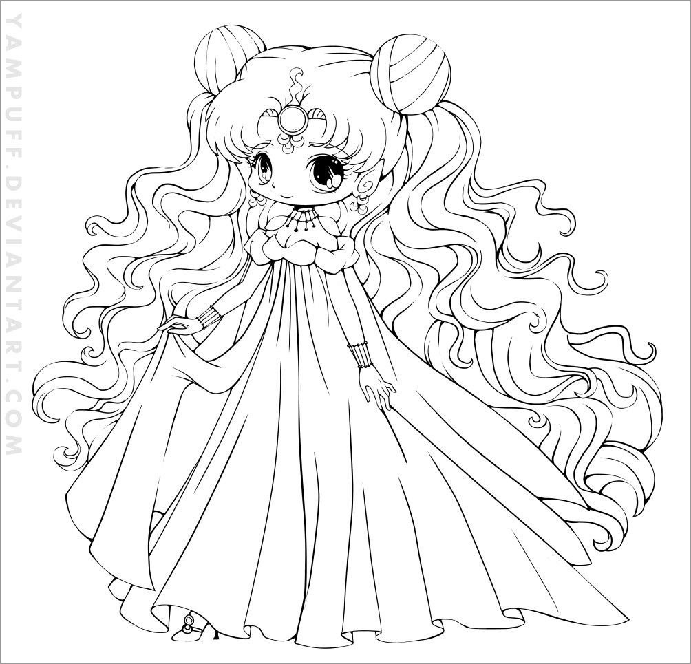 Yampuff Chibi Coloring Pages ColoringBay