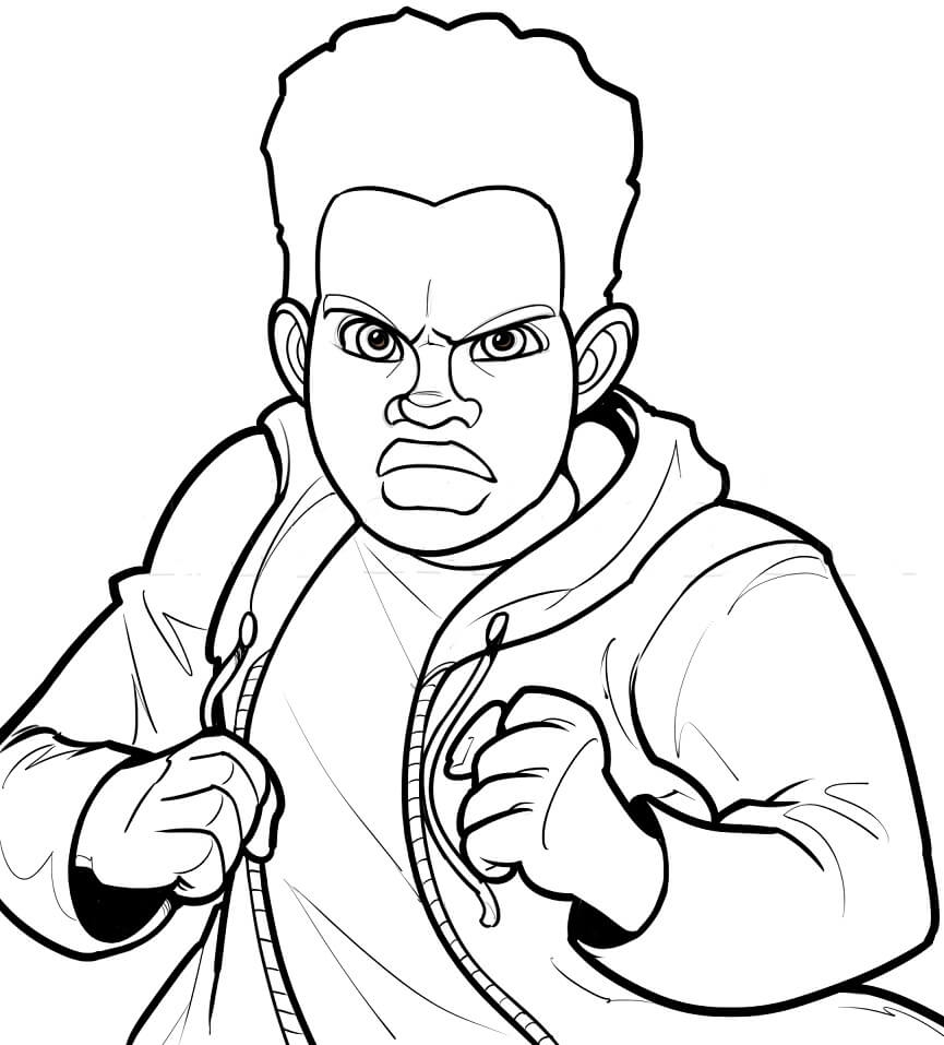 Young Miles Morales Coloring Page Free Printable Coloring Pages For Kids