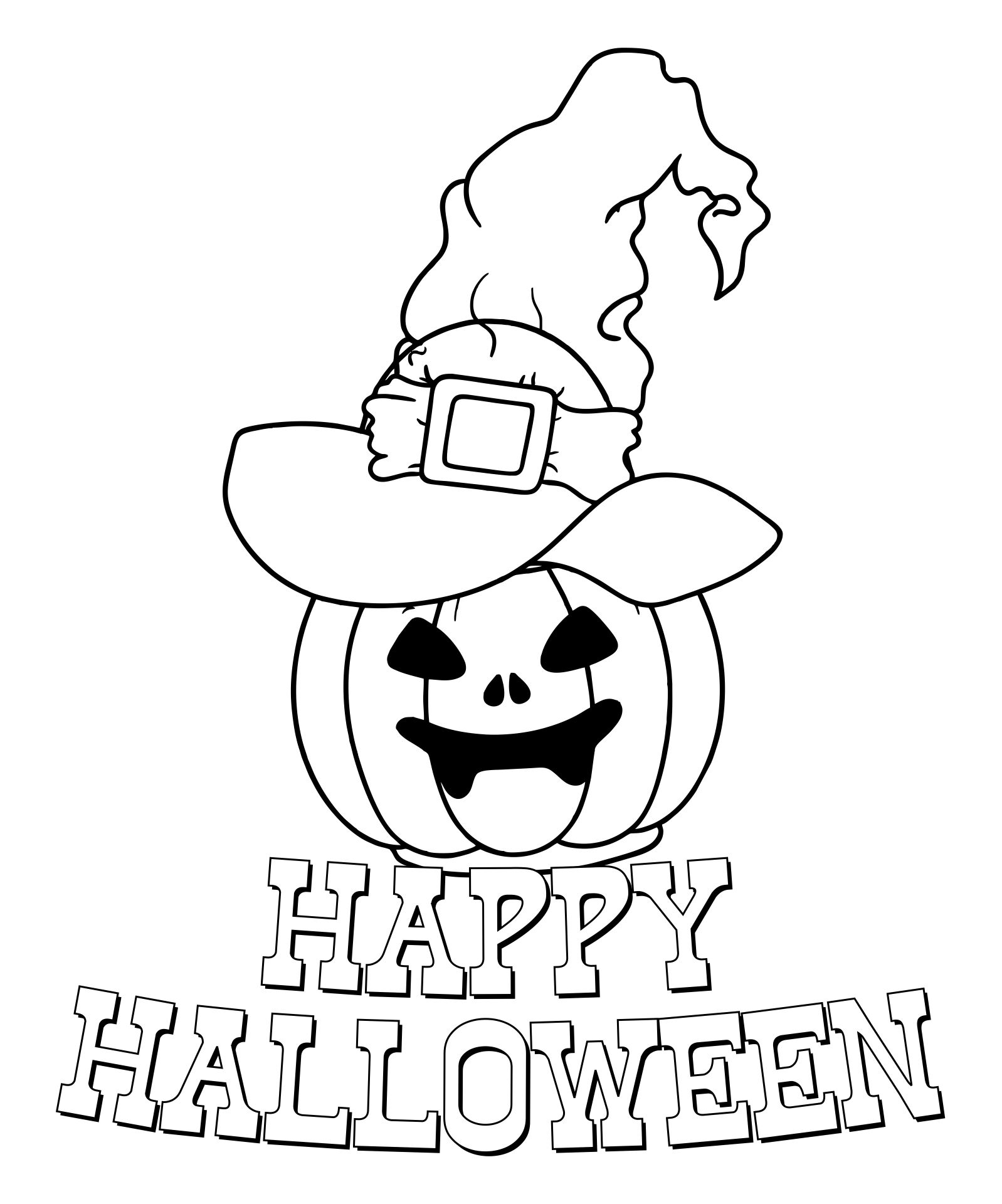 Happy Halloween Printable Color Pages