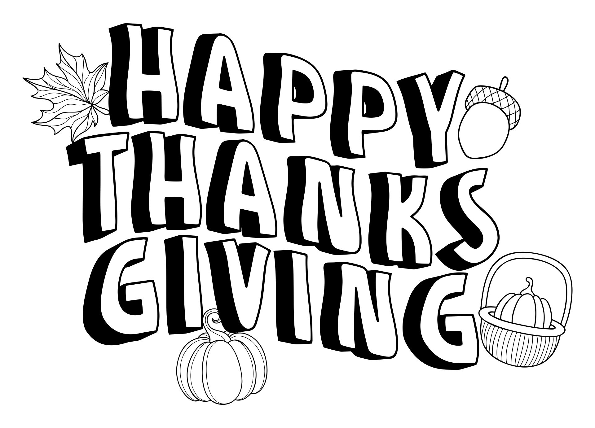 Thanksgiving Coloring Pages