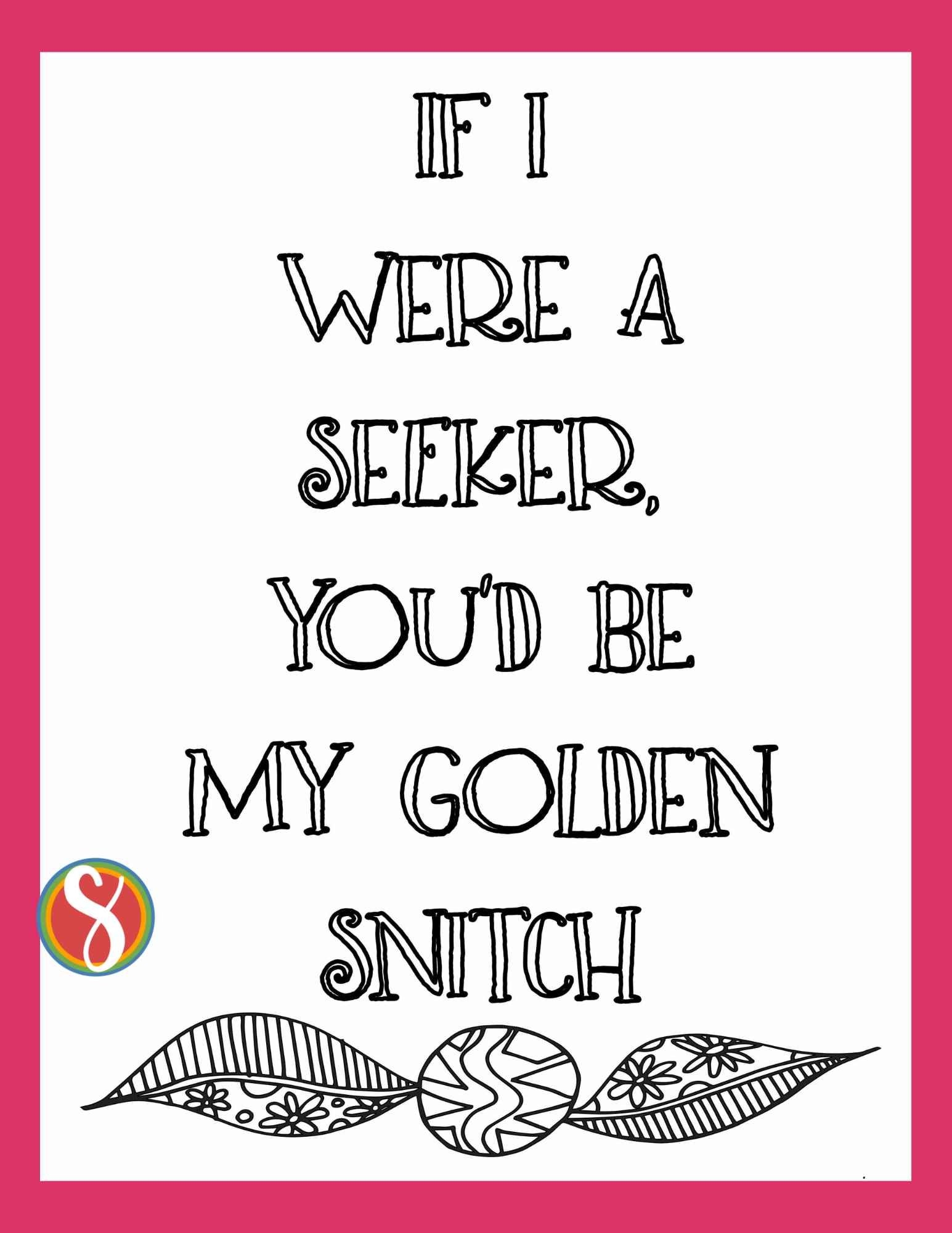 10 Free Golden Snitch Coloring Pages Stevie Doodles