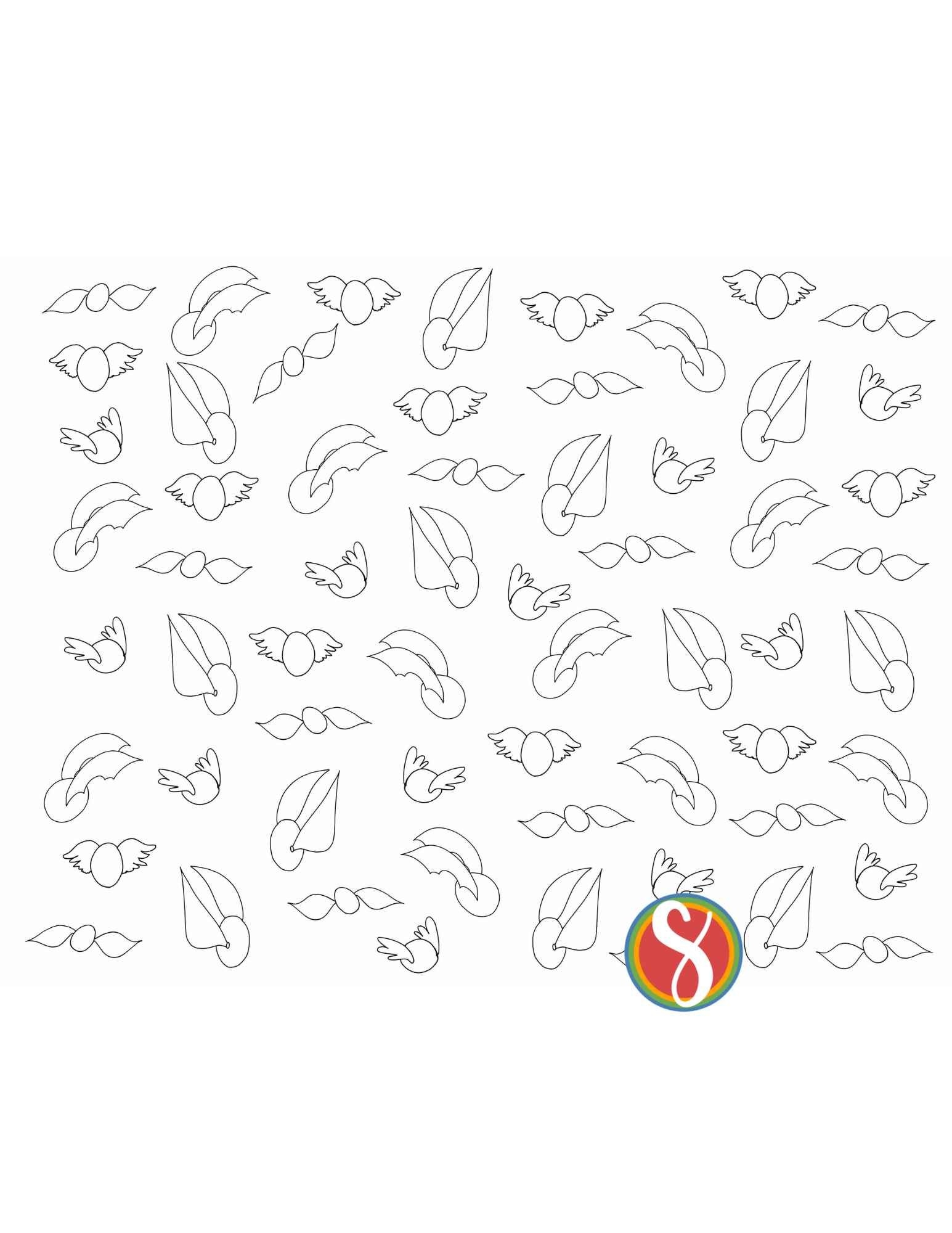 10 Free Golden Snitch Coloring Pages Stevie Doodles