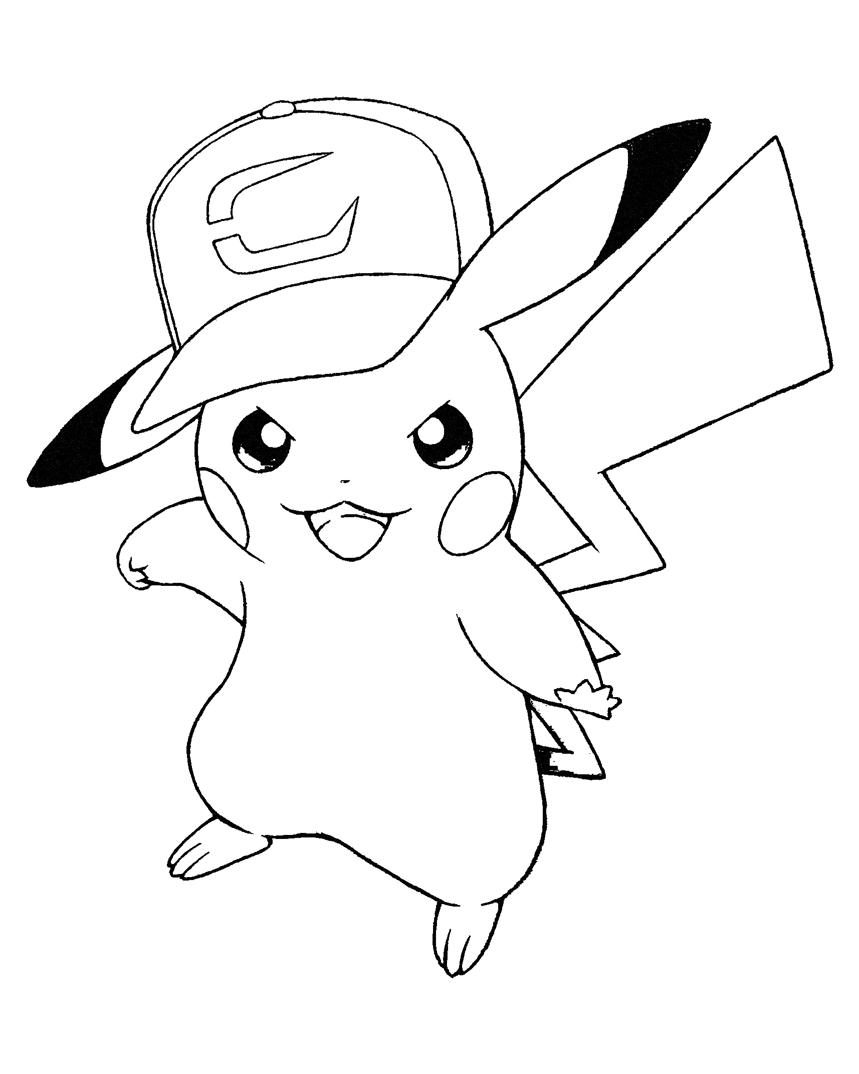 Pikachu Coloring Page