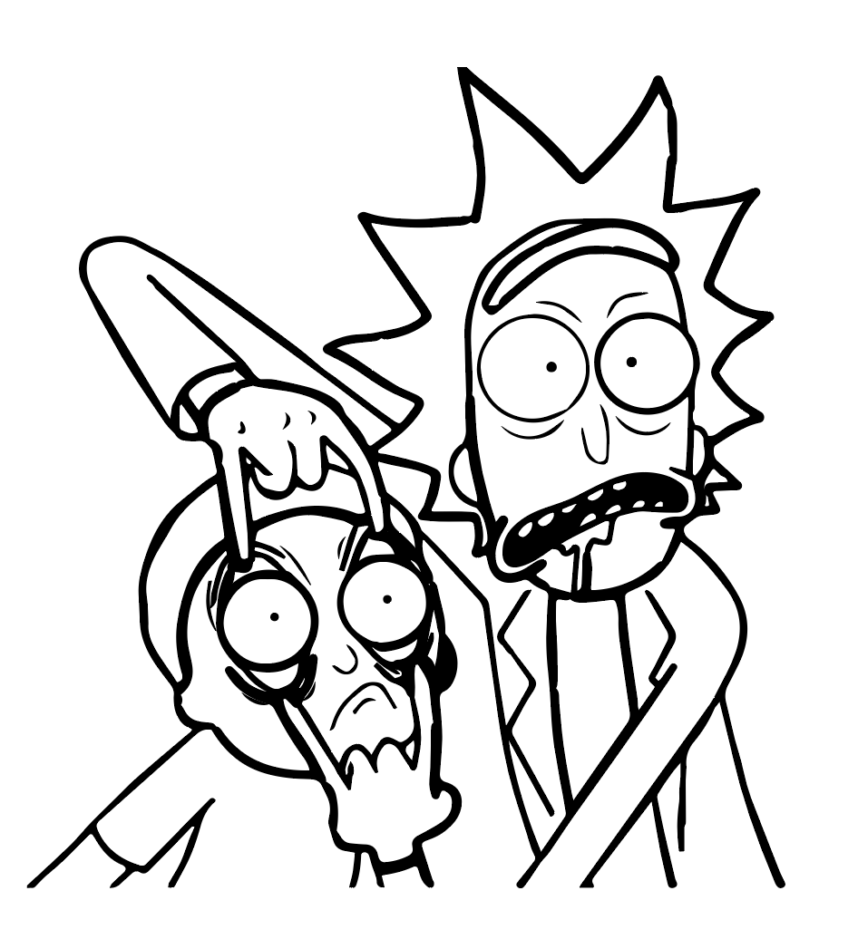 10 Rick And Morty Official Coloring Book Coloriages Rick Et Morty Gratuits Imprimer Pour Les