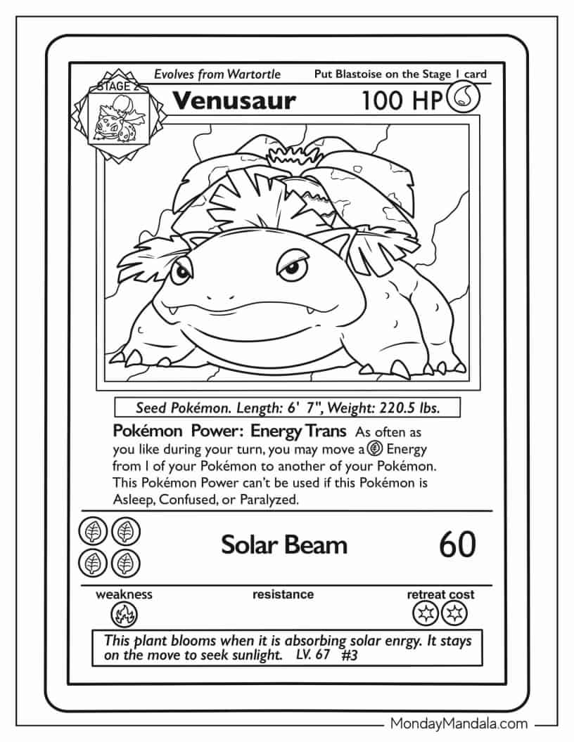 Pokemon Card Coloring Pages
