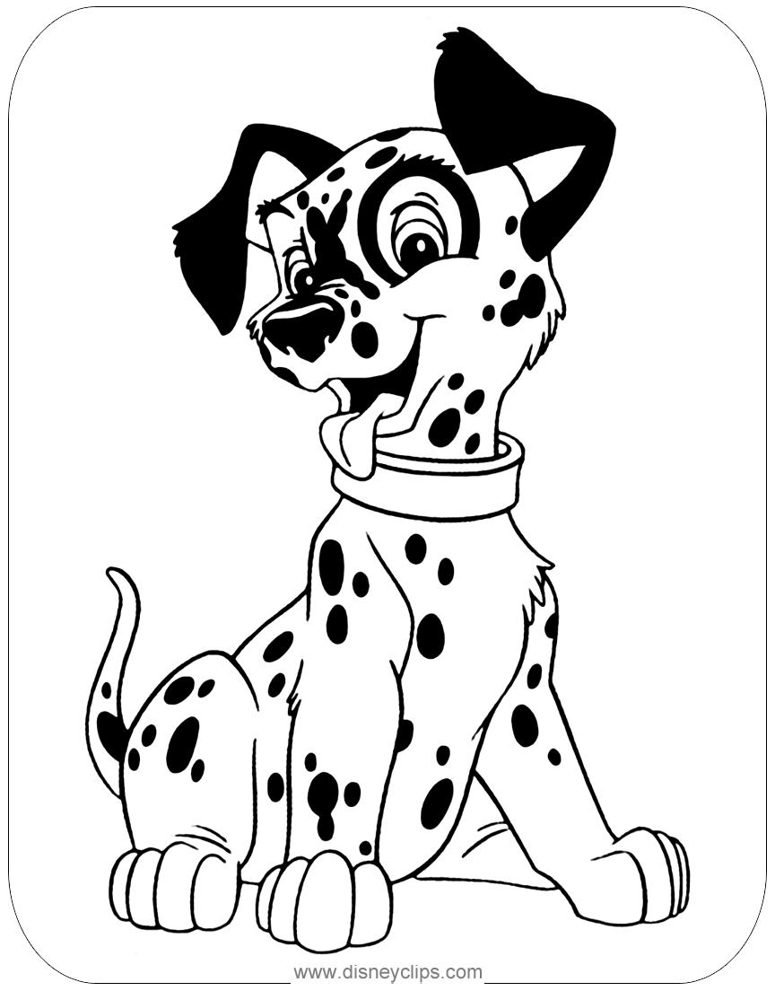 101 Dalmatians Coloring Pages Lucky
