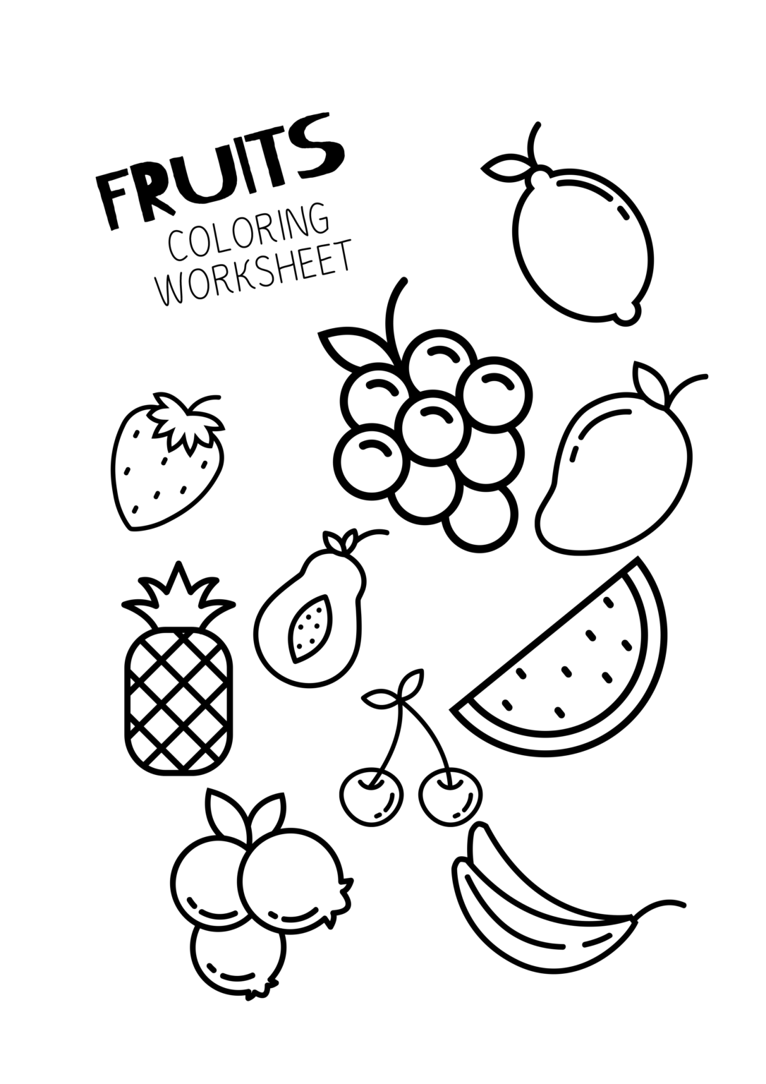 Fruit Coloring Pages