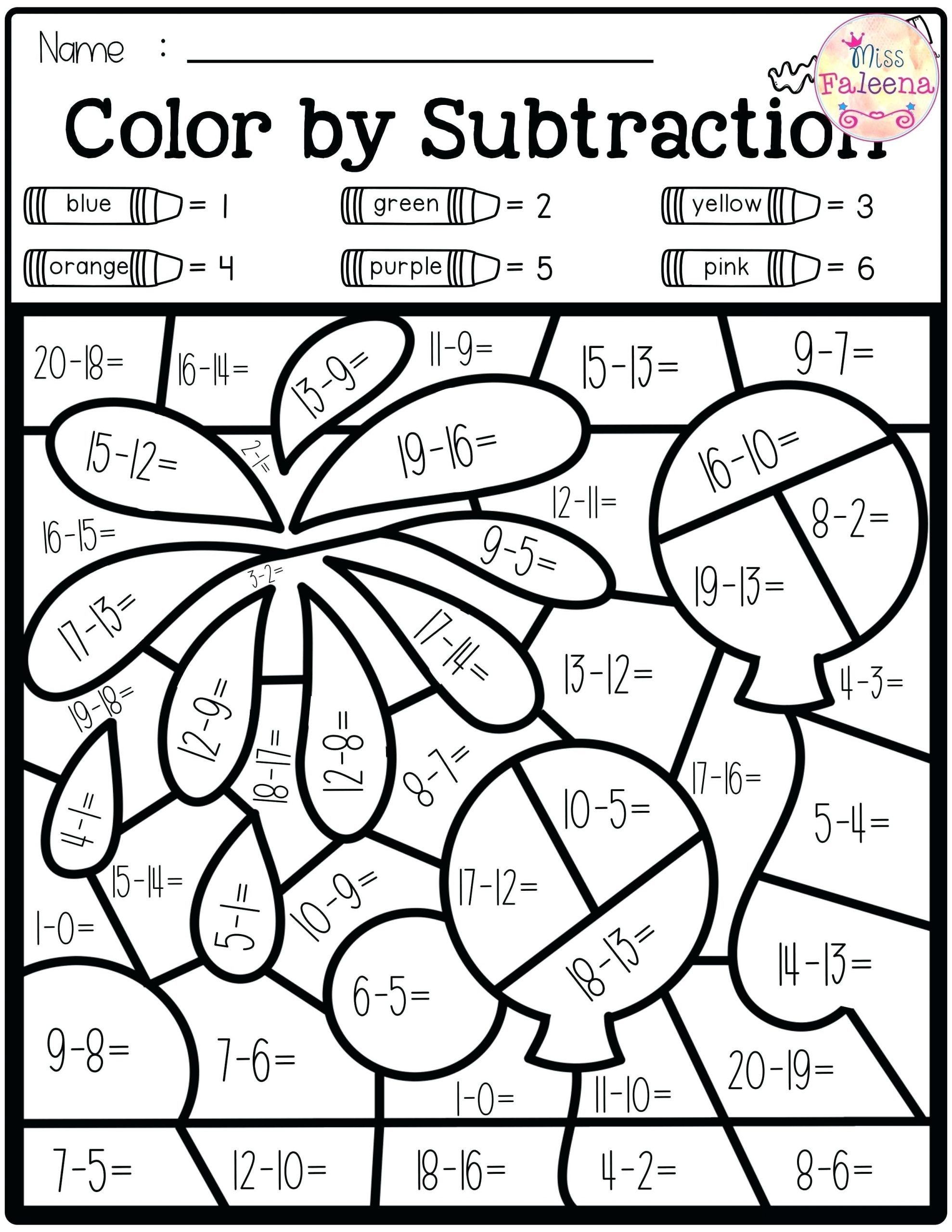 Math Coloring Page
