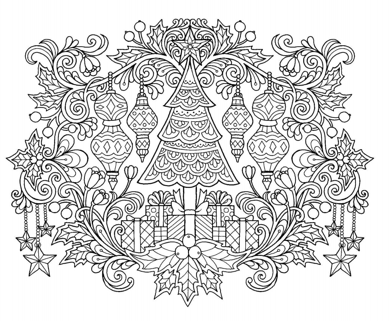 Detailed Christmas Coloring Pages