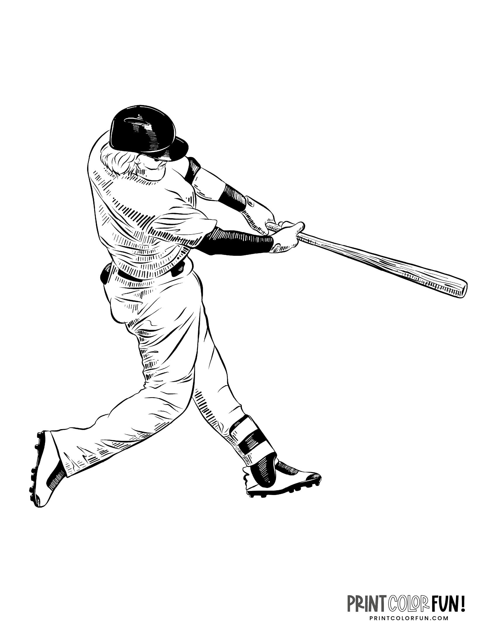 14 Baseball Player Coloring Pages Free Sports Printables Print Color Fun