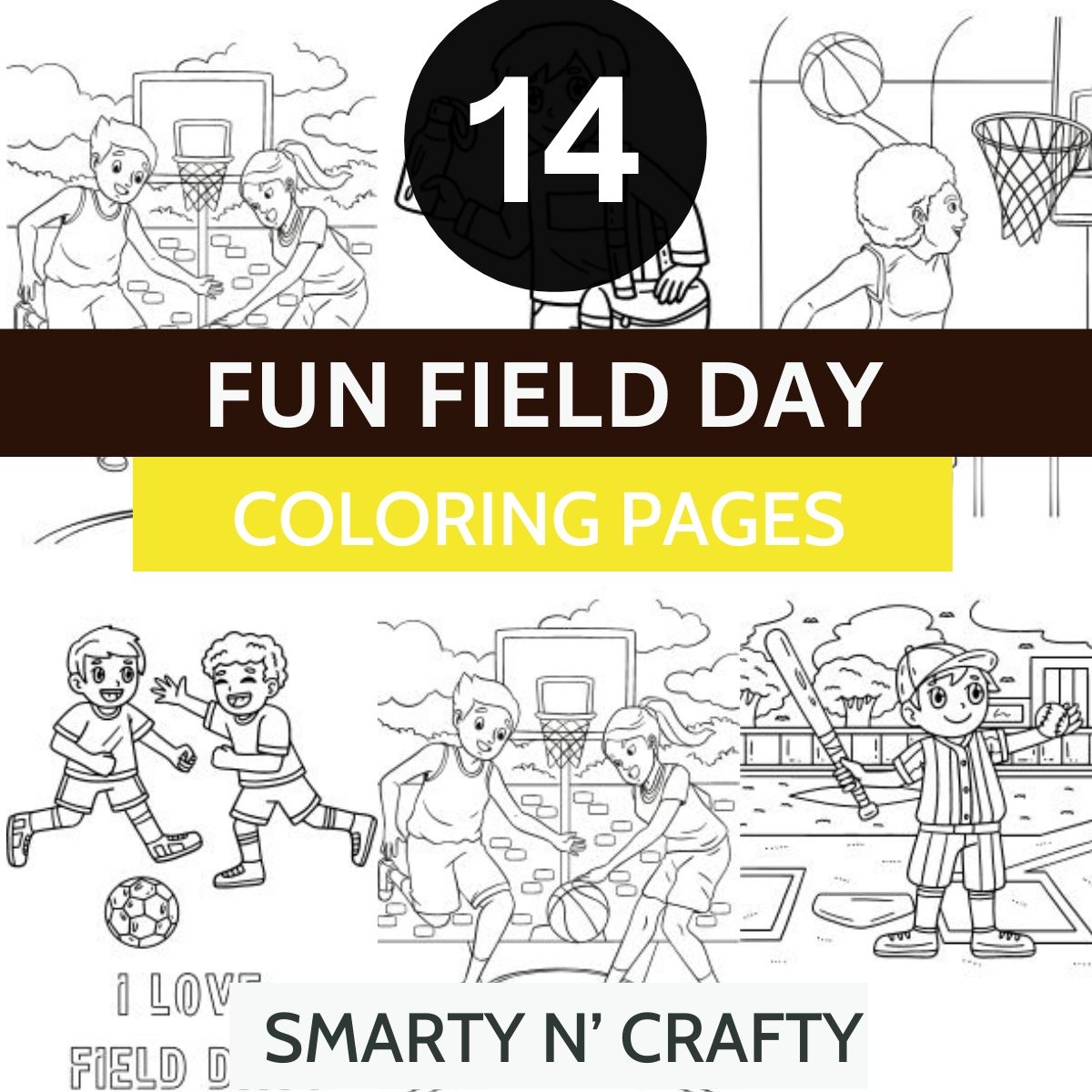 14 Field Day Coloring Pages Fun Bringing The Spirit Alive Smarty N Crafty
