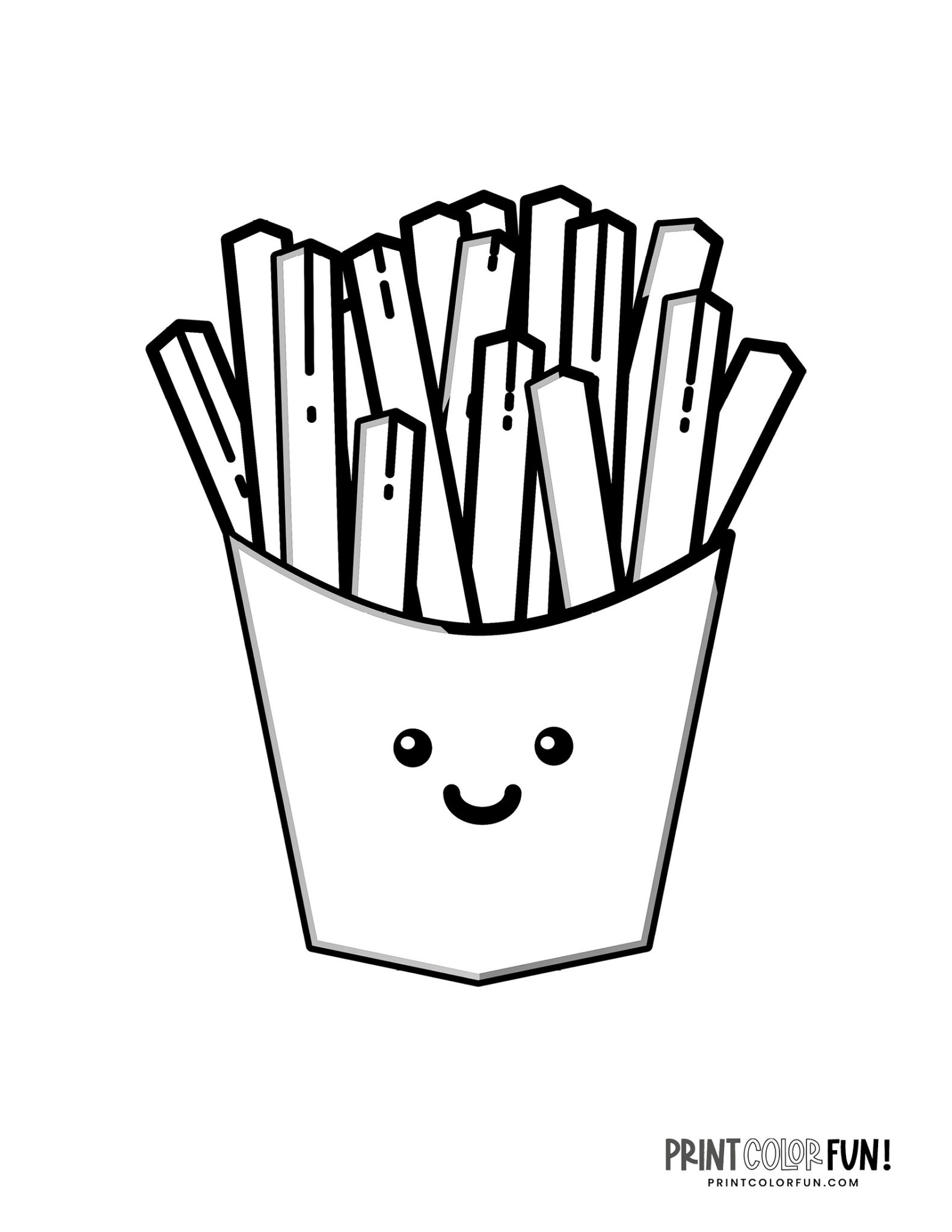 16 French Fries Clipart Coloring Pages For Delicious Food Learning Fun At PrintColorFun