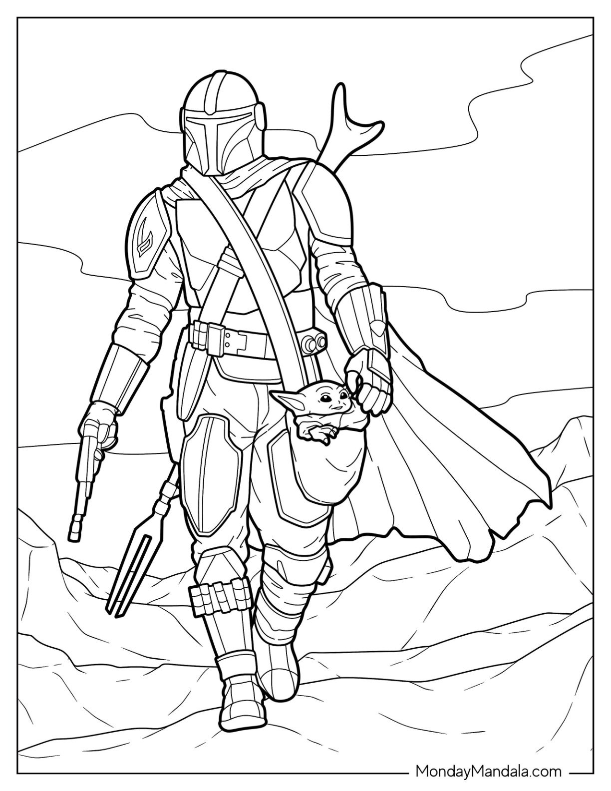 17 Mandalorian Coloring Pages Free PDF Printables