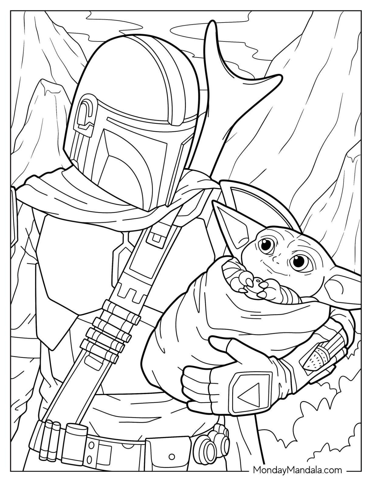 17 Mandalorian Coloring Pages Free PDF Printables