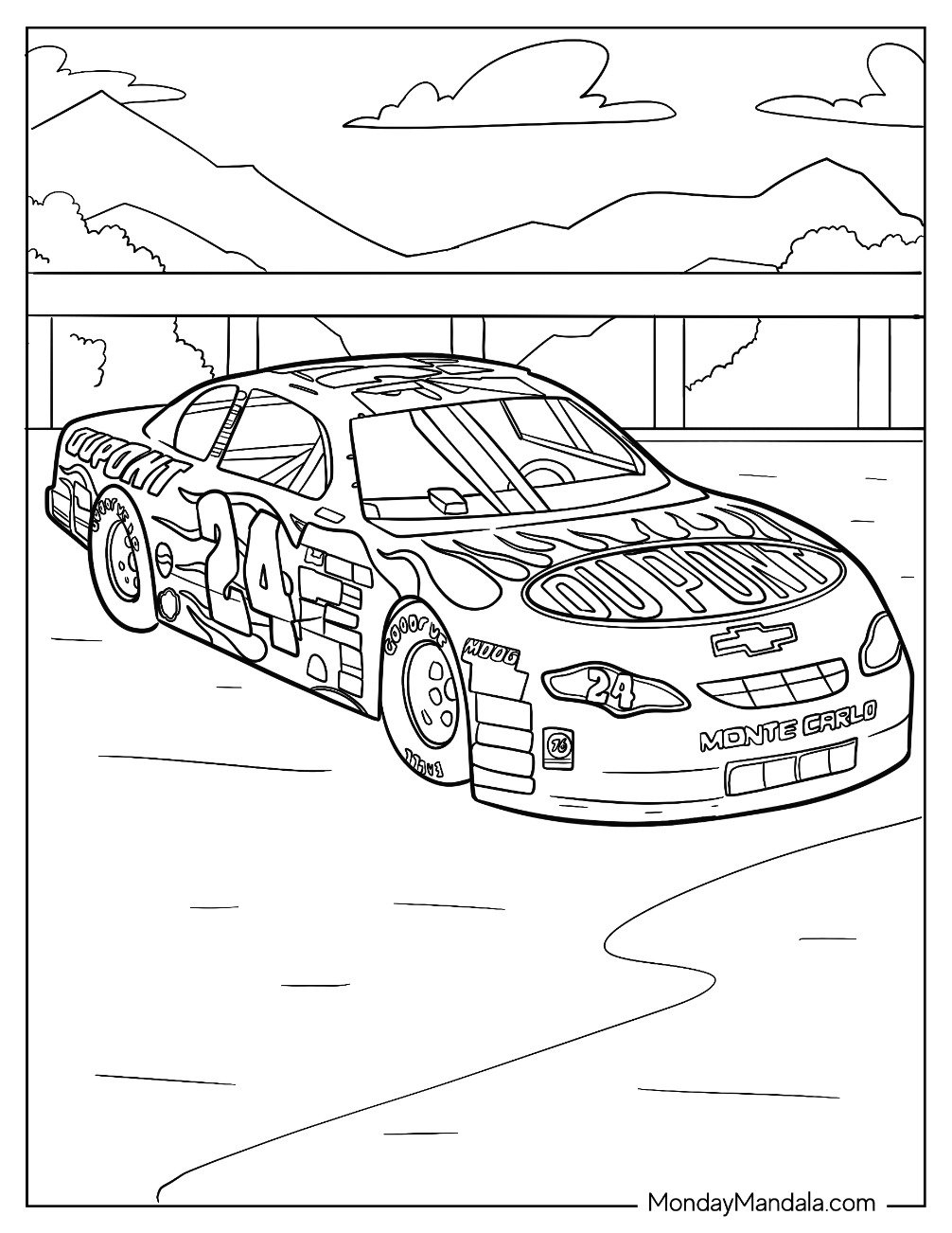 Nascar 17 Coloring Pages