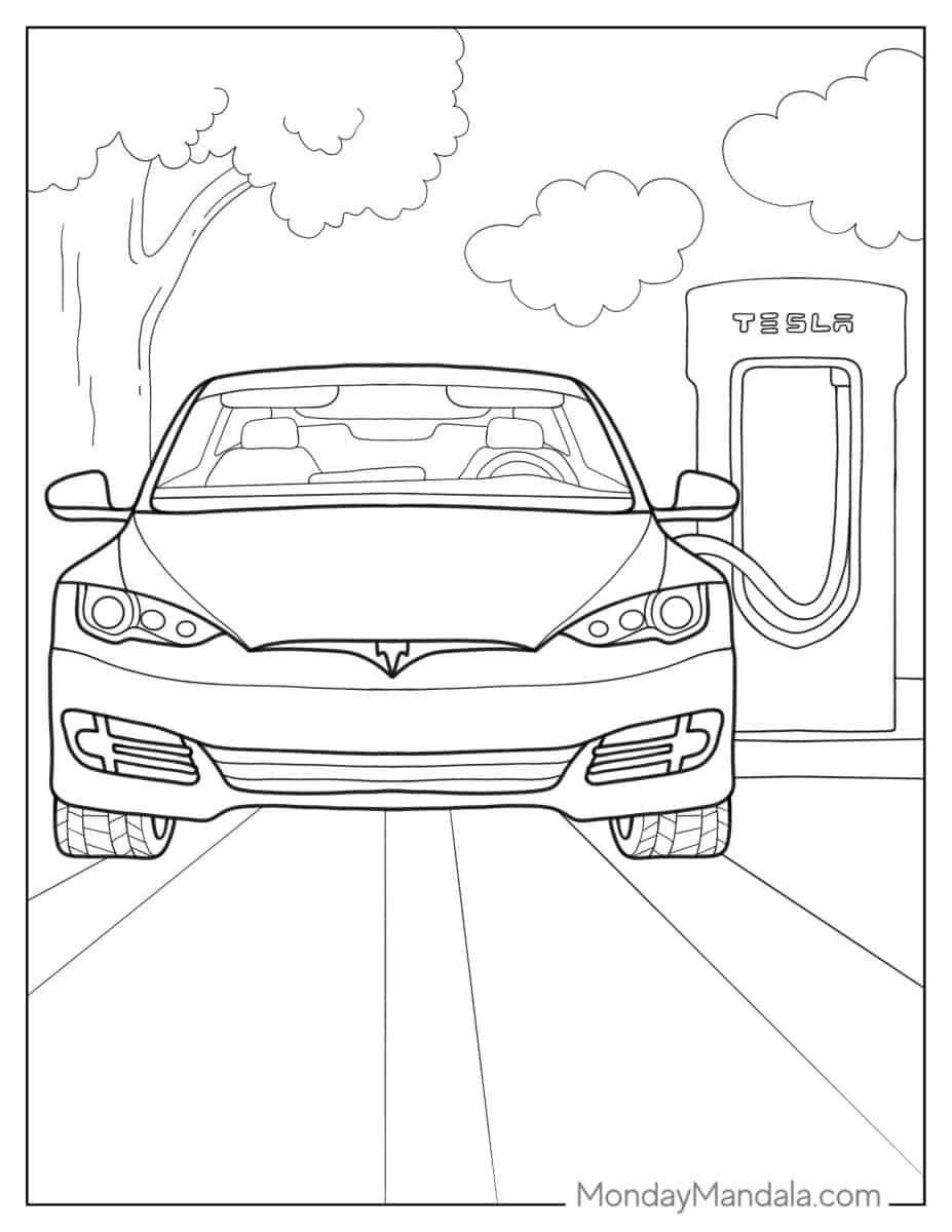 18 Tesla Coloring Pages Free PDF Printables