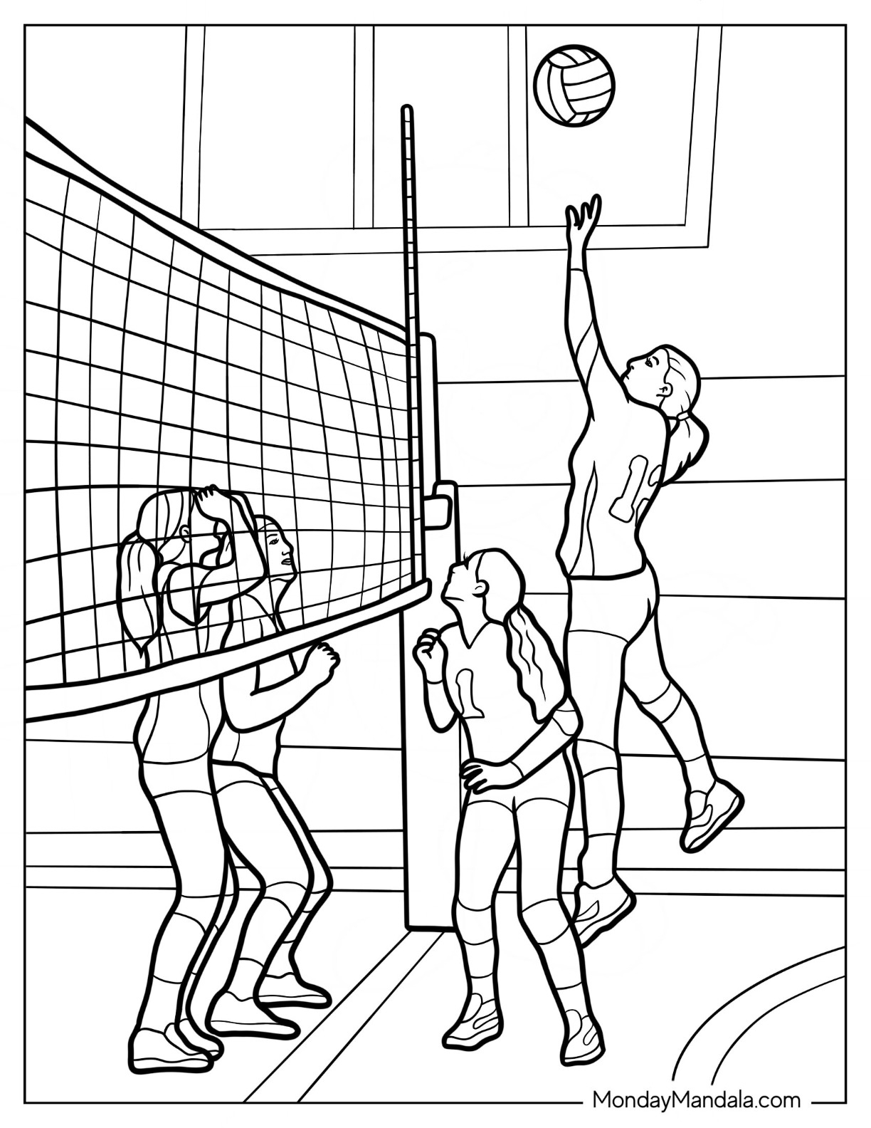 Volleyball Coloring Pages
