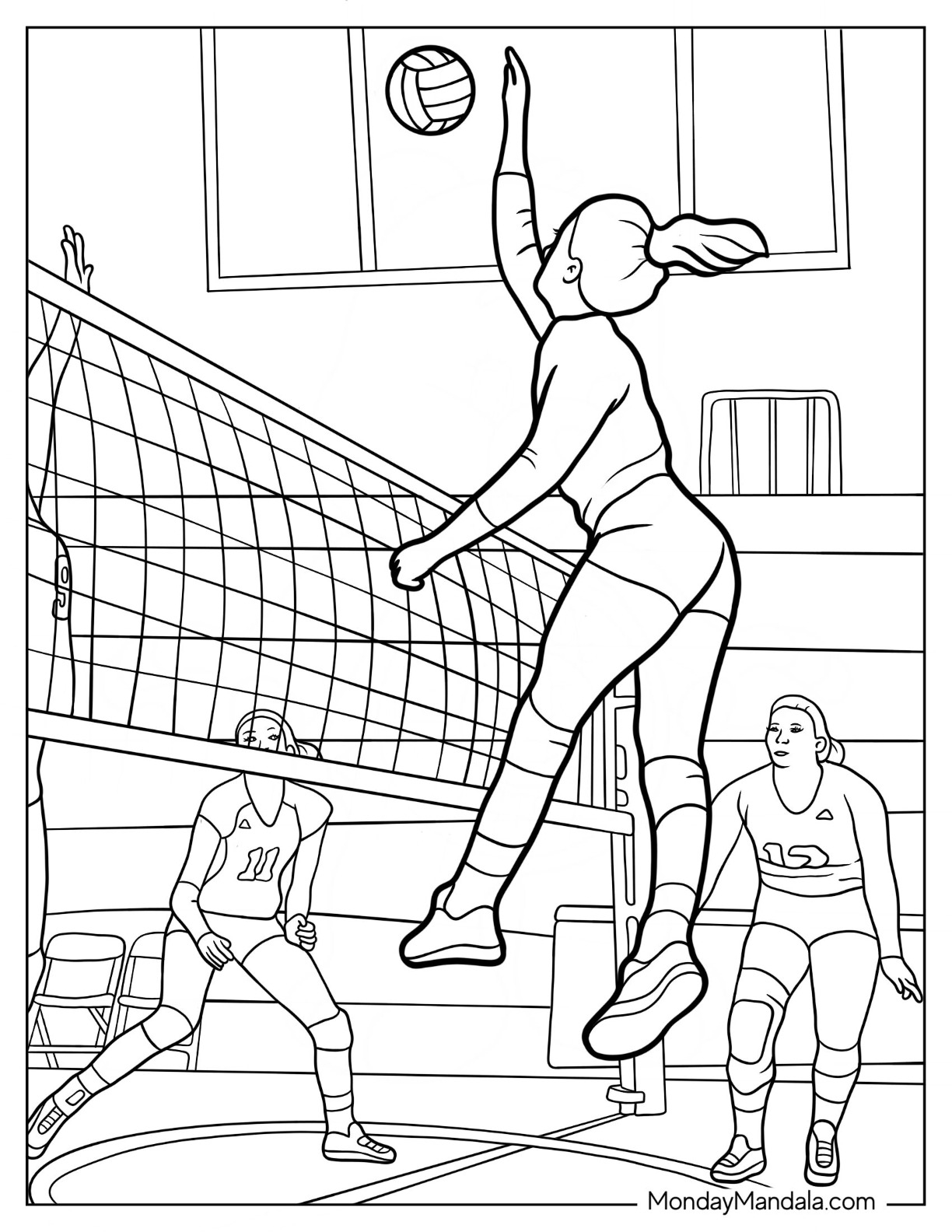 18 Volleyball Coloring Pages Free PDF Printables