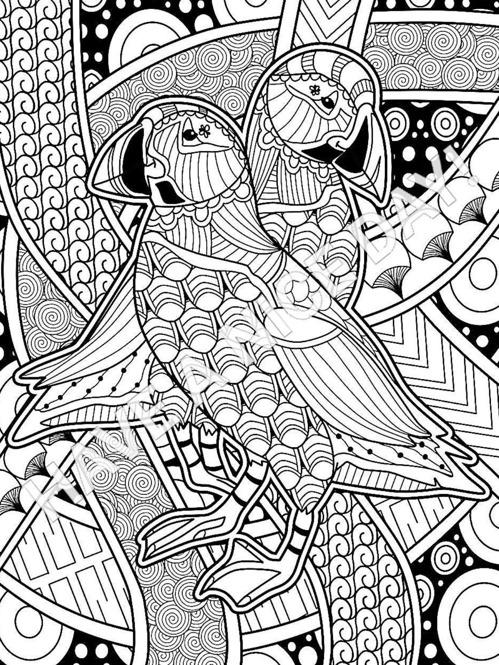 20 Beautiful Digital Coloring Pages Etsy