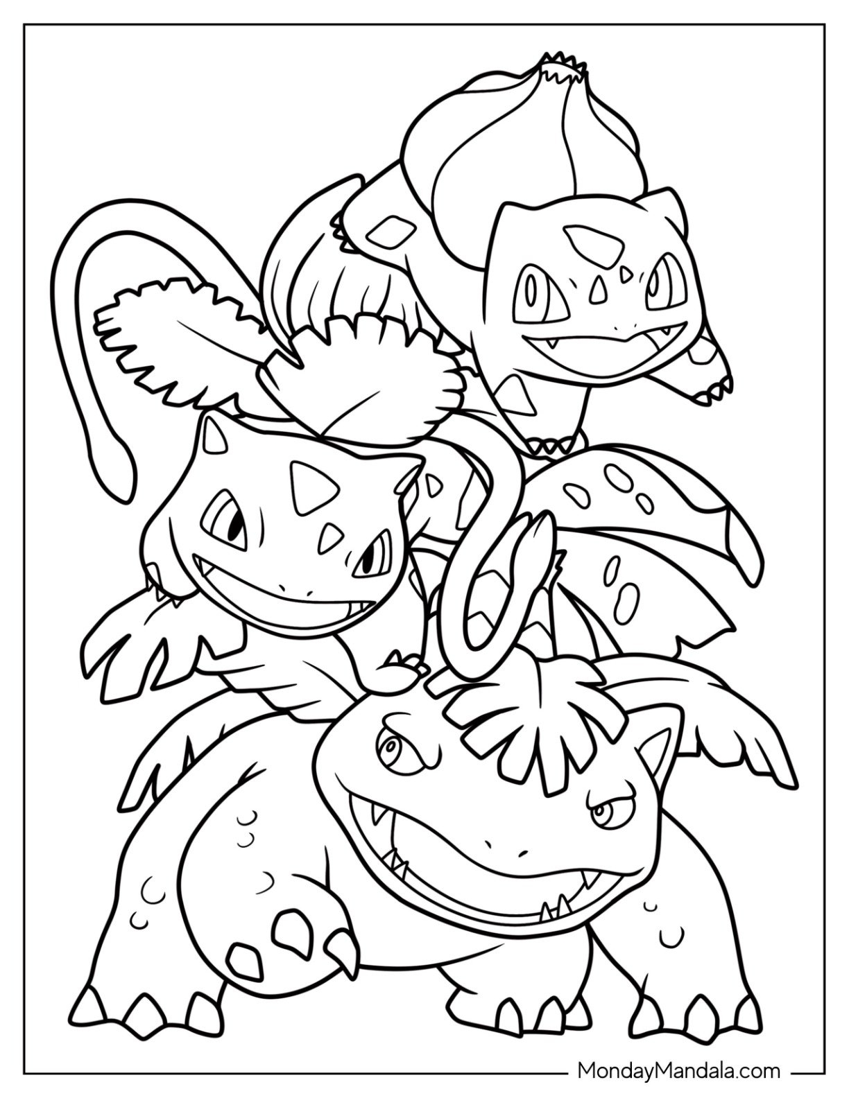 20 Bulbasaur Coloring Pages Free PDF Printables