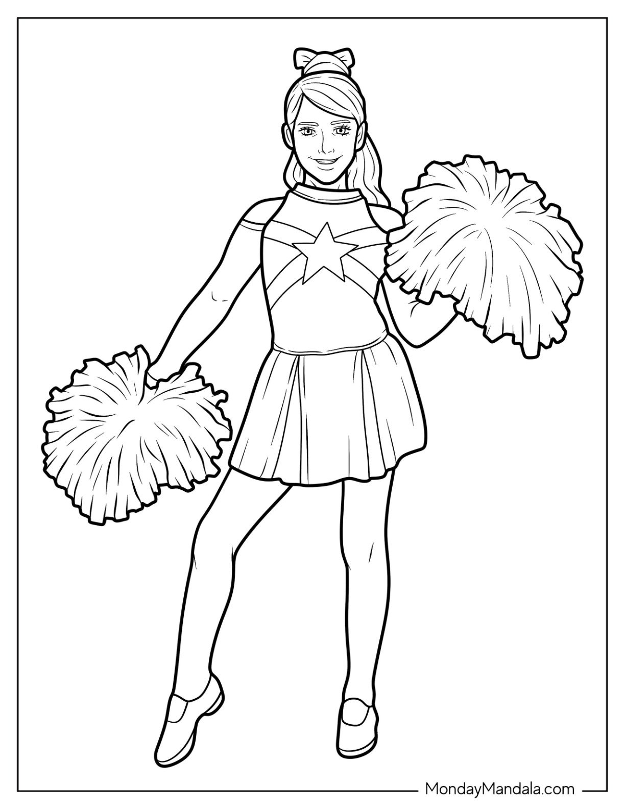 20 Cheerleading Coloring Pages Free PDF Printables