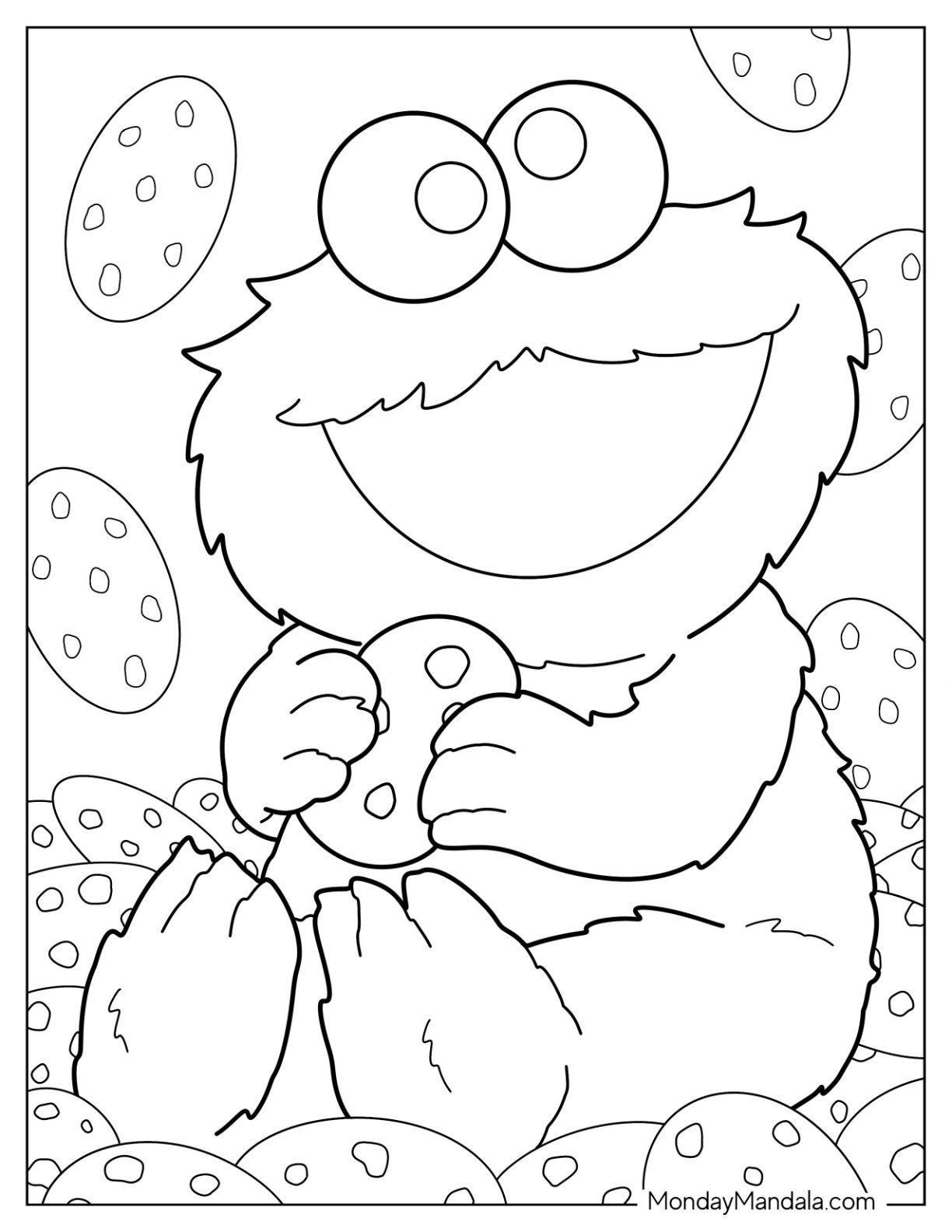 20 Cookie Monster Coloring Pages Free PDF Printables