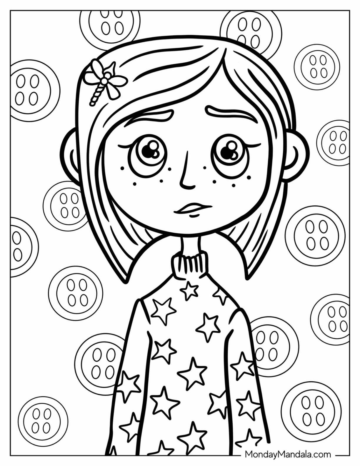 20 Coraline Coloring Pages Free PDF Printables